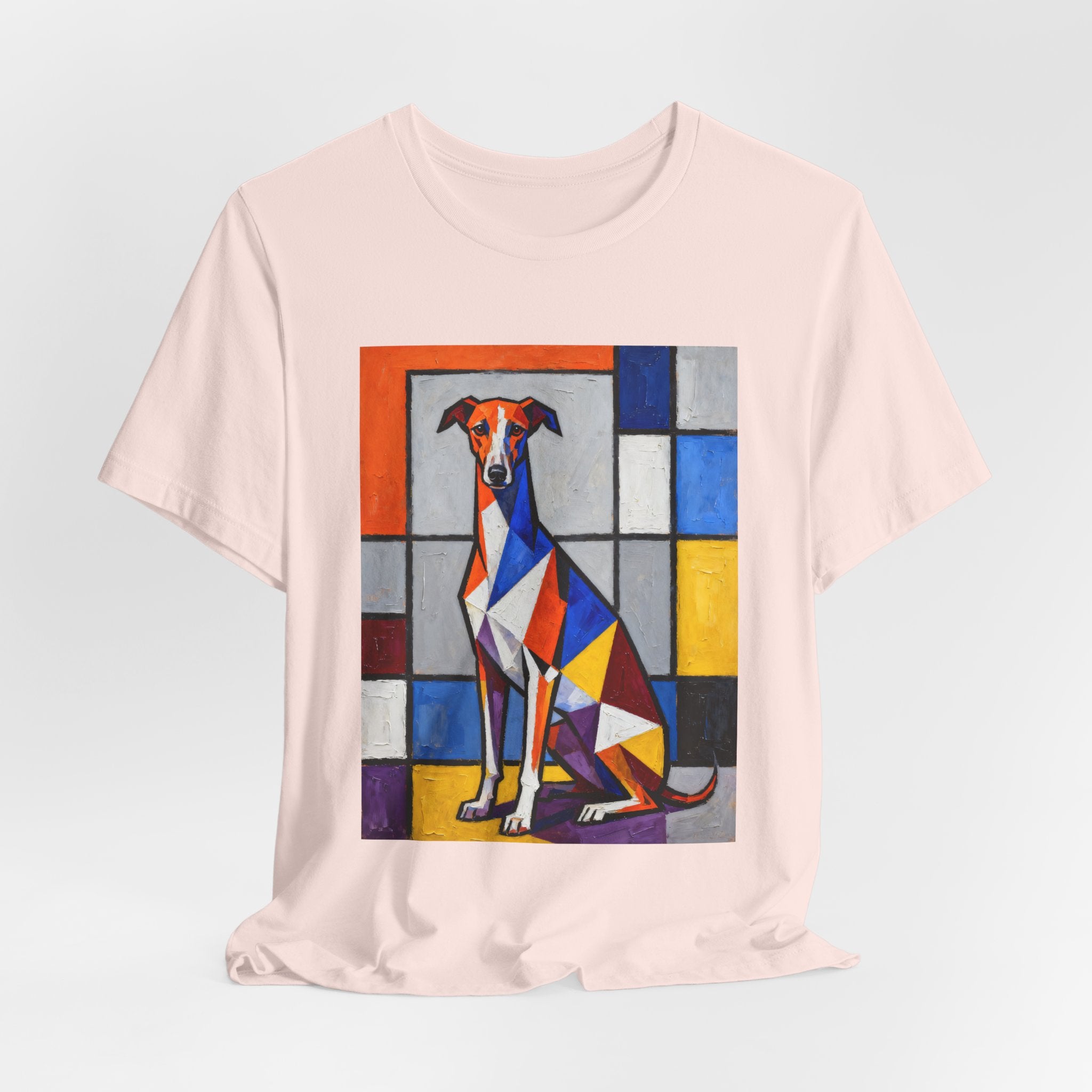 Whippet T Shirt | Living Work of Art Collection | Cubist Style