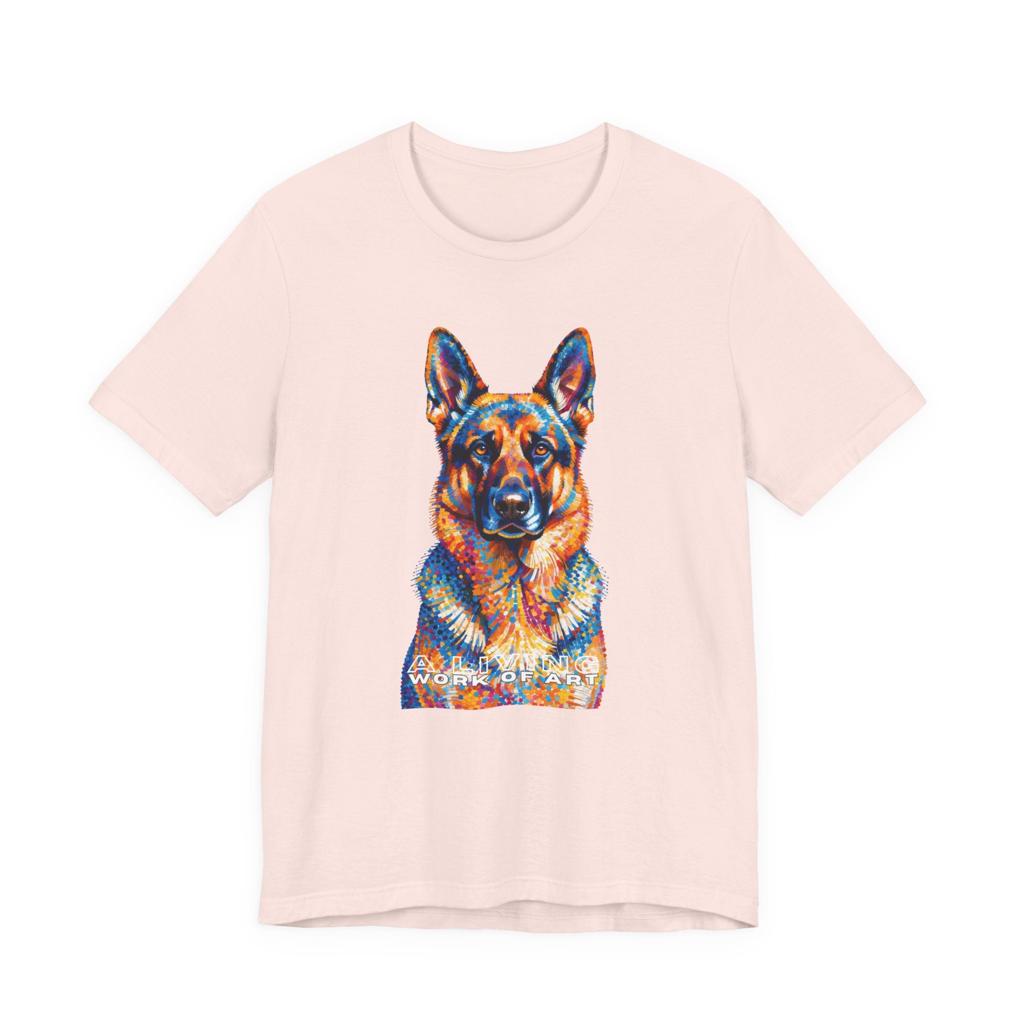 German Shepherd T Shirt | Living Work of Art Collection | Pointillism Style