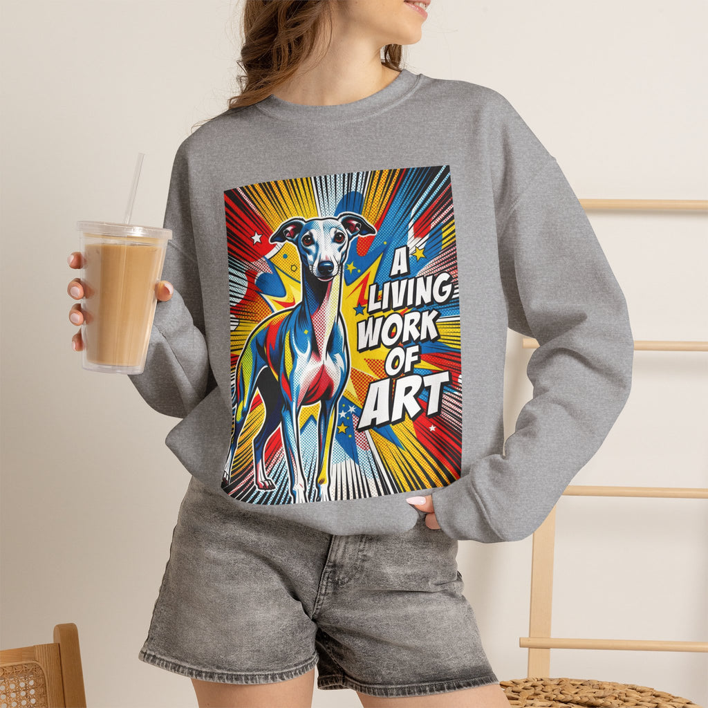 Whippet Sweatshirt | Living Work of Art Collection | Pop Art