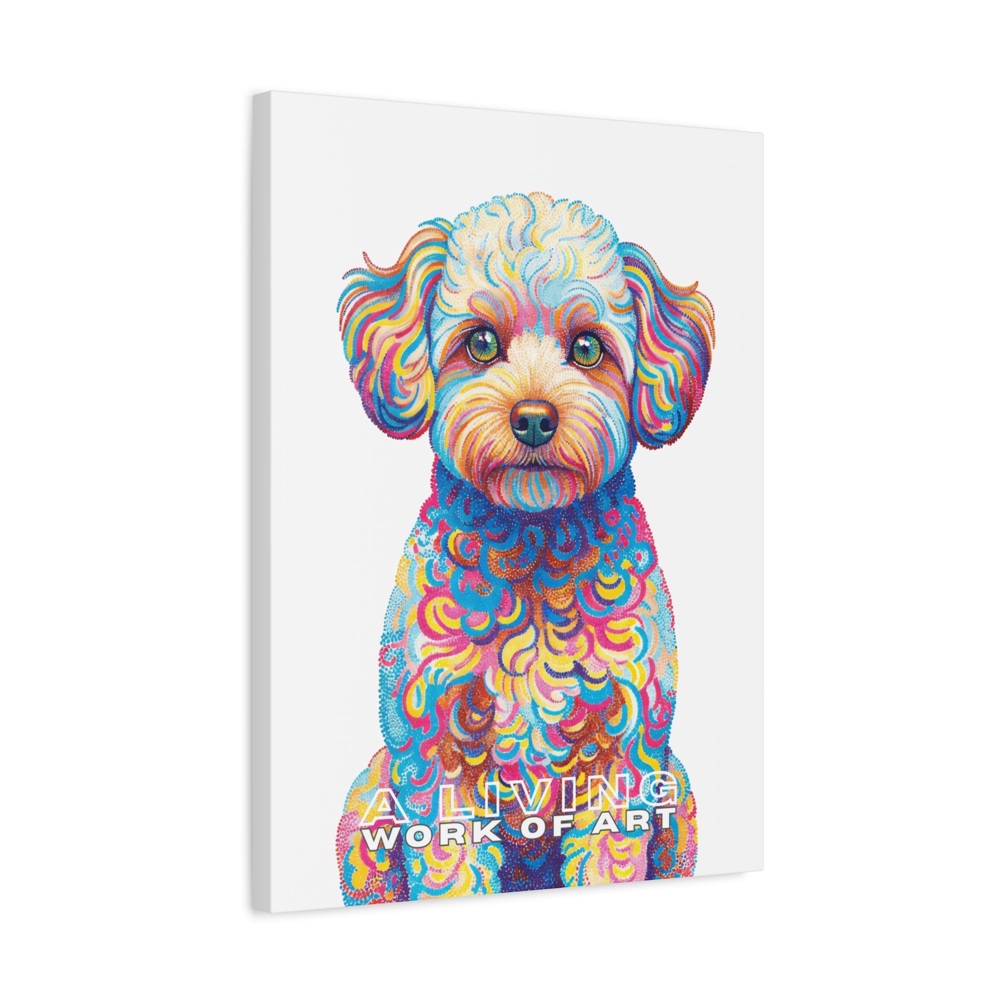 Maltipoo Canvas Wall Art | Living Work of Art Collection | Pointillism Style Print