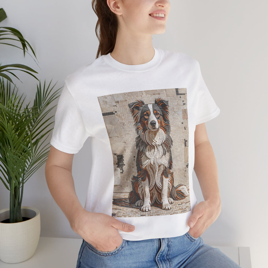 Border Collie T Shirt | Living Work of Art Collection | Mosaic Style