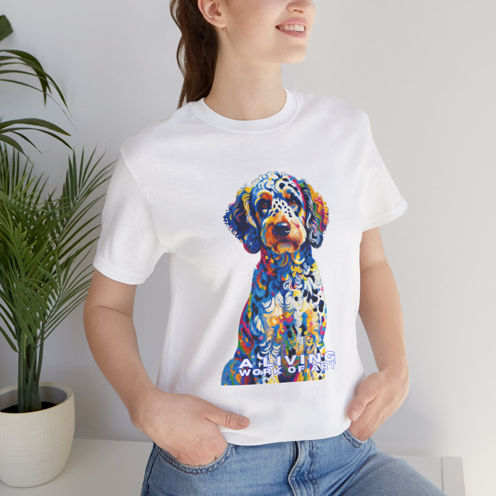 Labradoodle T Shirt | Living Work of Art Collection | Pointillism Style