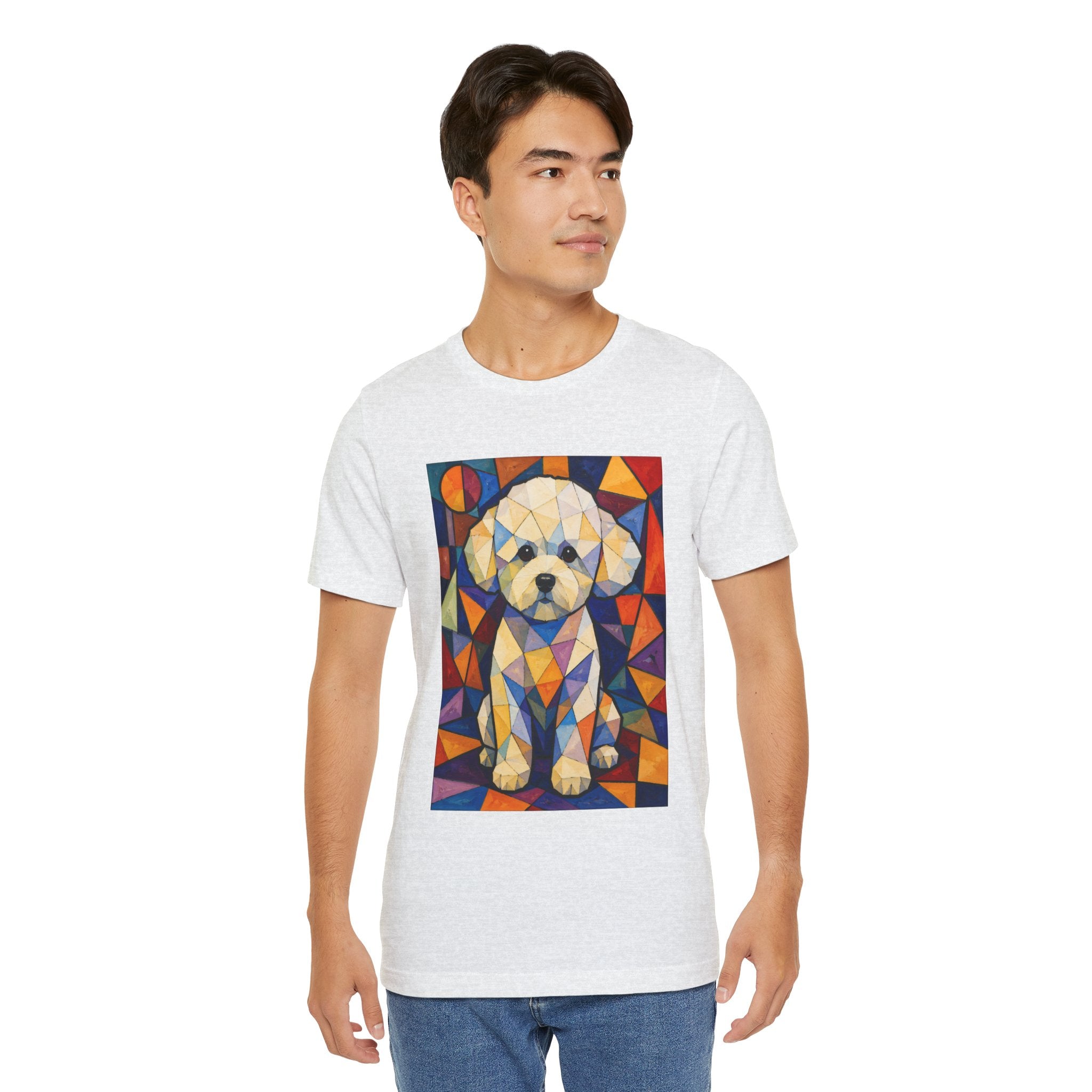 Bichon Frise T Shirt | Living Work of Art Collection | Cubist Style