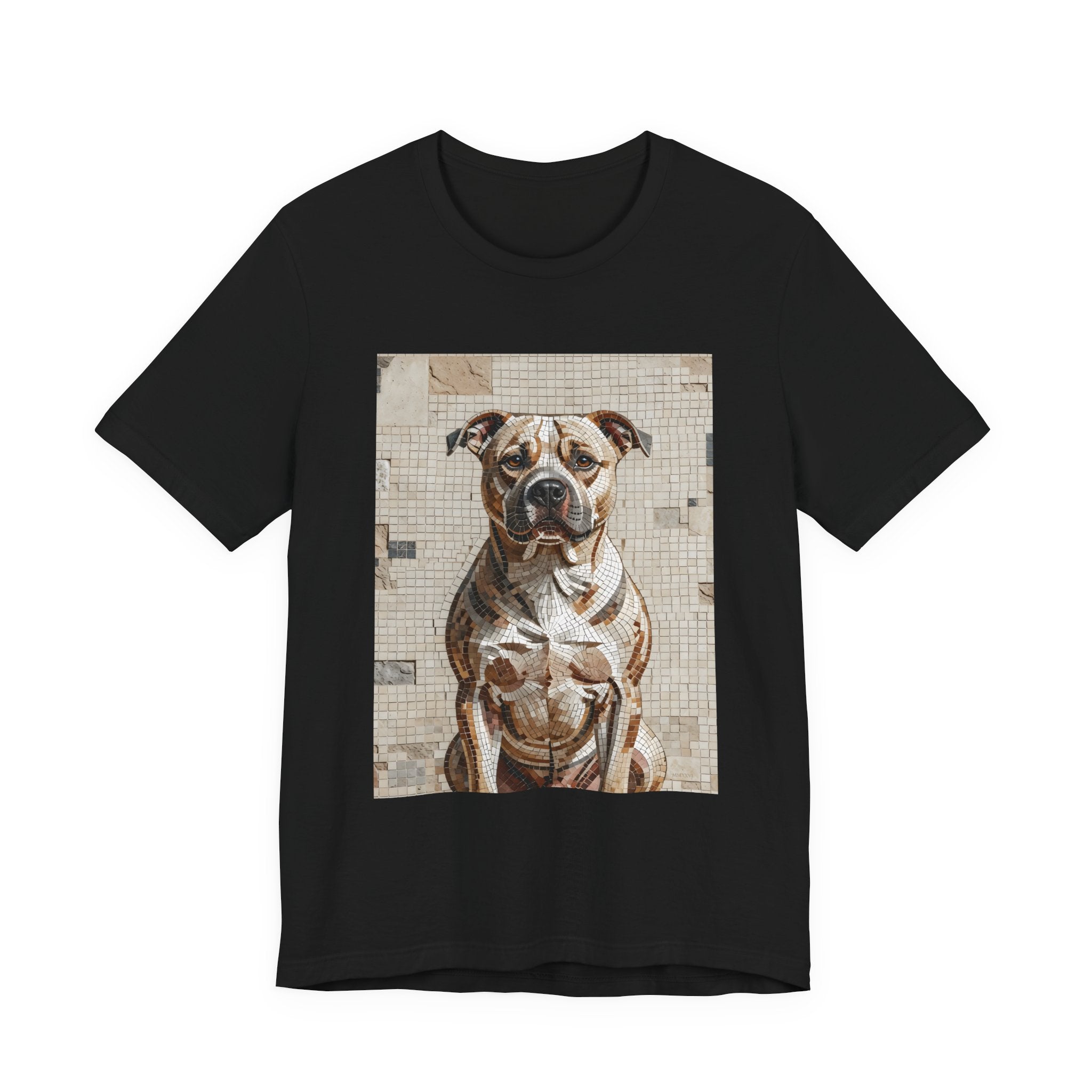 Staffordshire Bull Terrier T Shirt | Living Work of Art Collection | Mosaic Style
