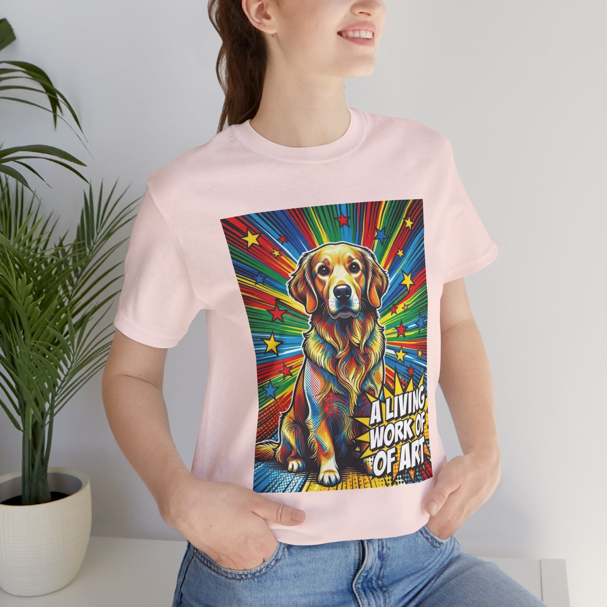 Golden Retriever T Shirt | Living Work of Art Collection | Pop Art