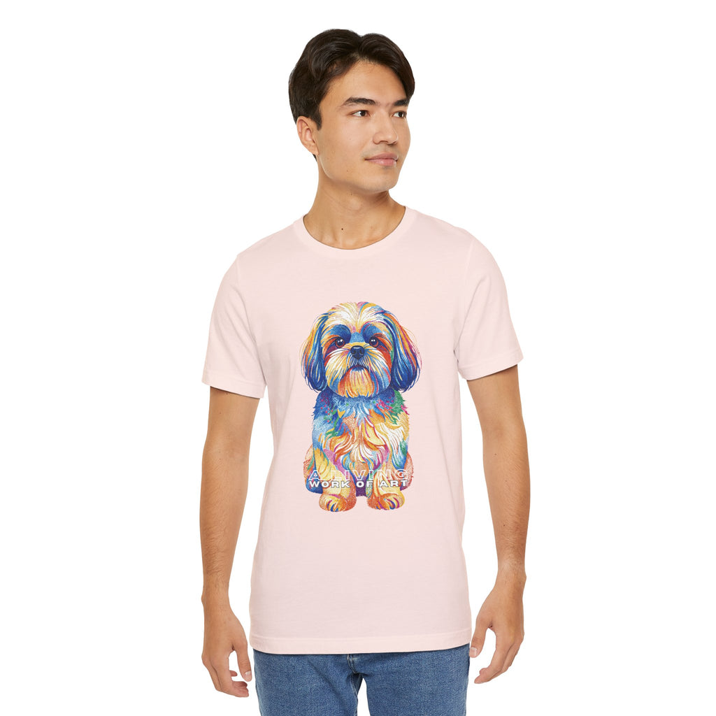 Shih Tzu T Shirt | Living Work of Art Collection | Pointillism Style