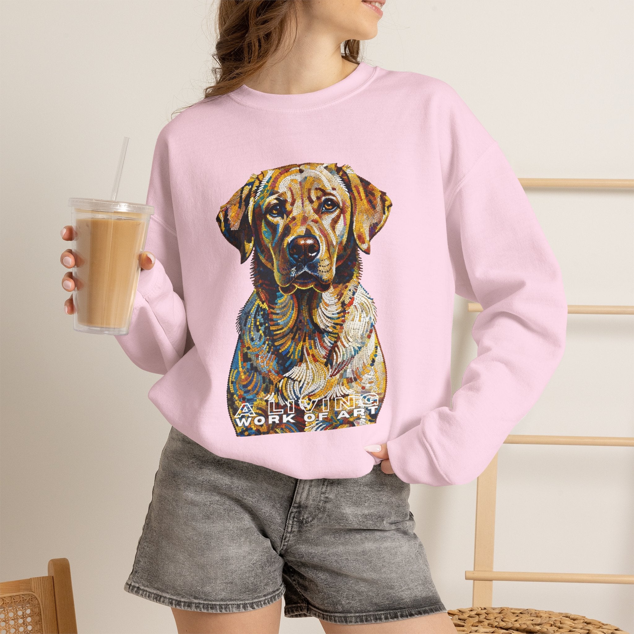 Labrador Retriever Sweatshirt | Living Work of Art Collection | Pointillism Style