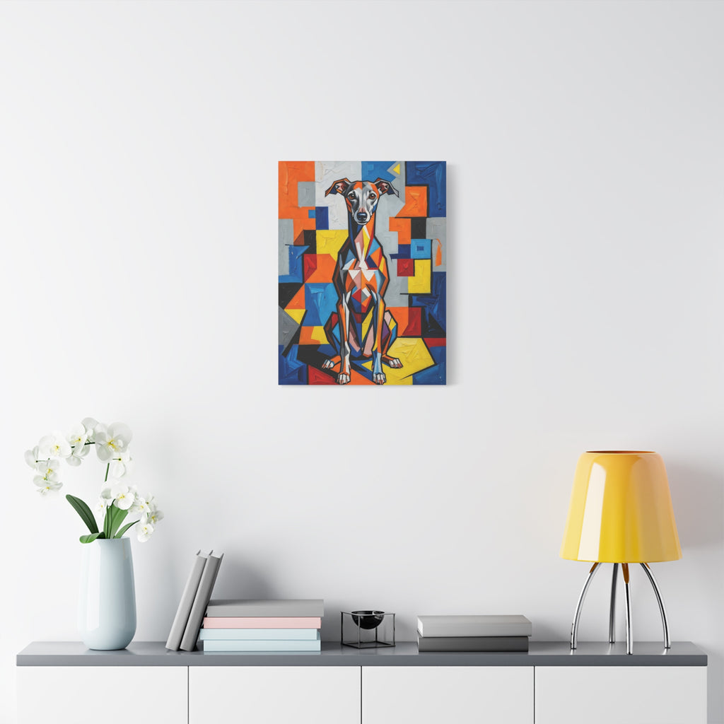 Italian Greyhound Canvas Wall Art | Living Work of Art Collection | Cubist Style Print