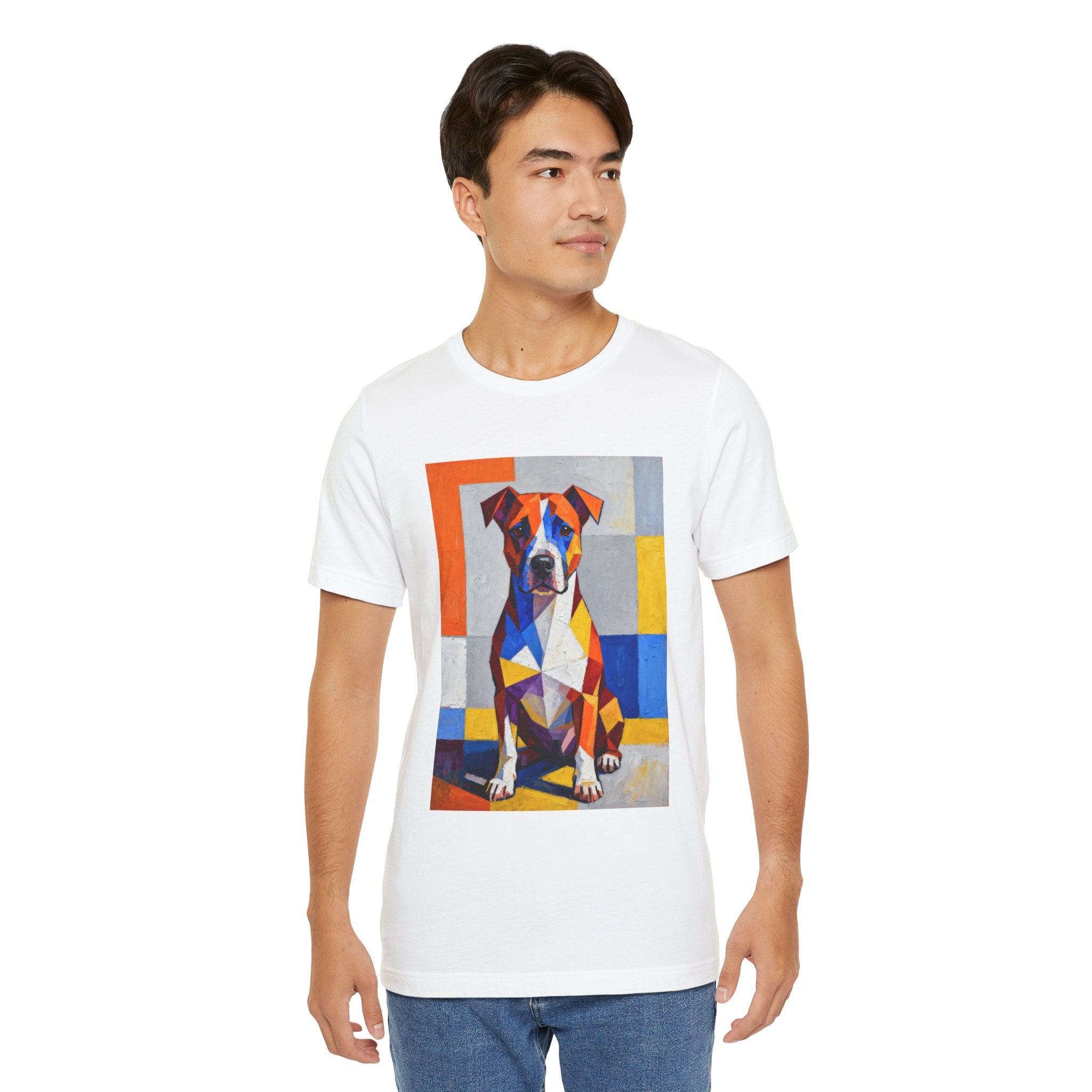 Staffordshire Bull Terrier T Shirt | Living Work of Art Collection | Cubist Style
