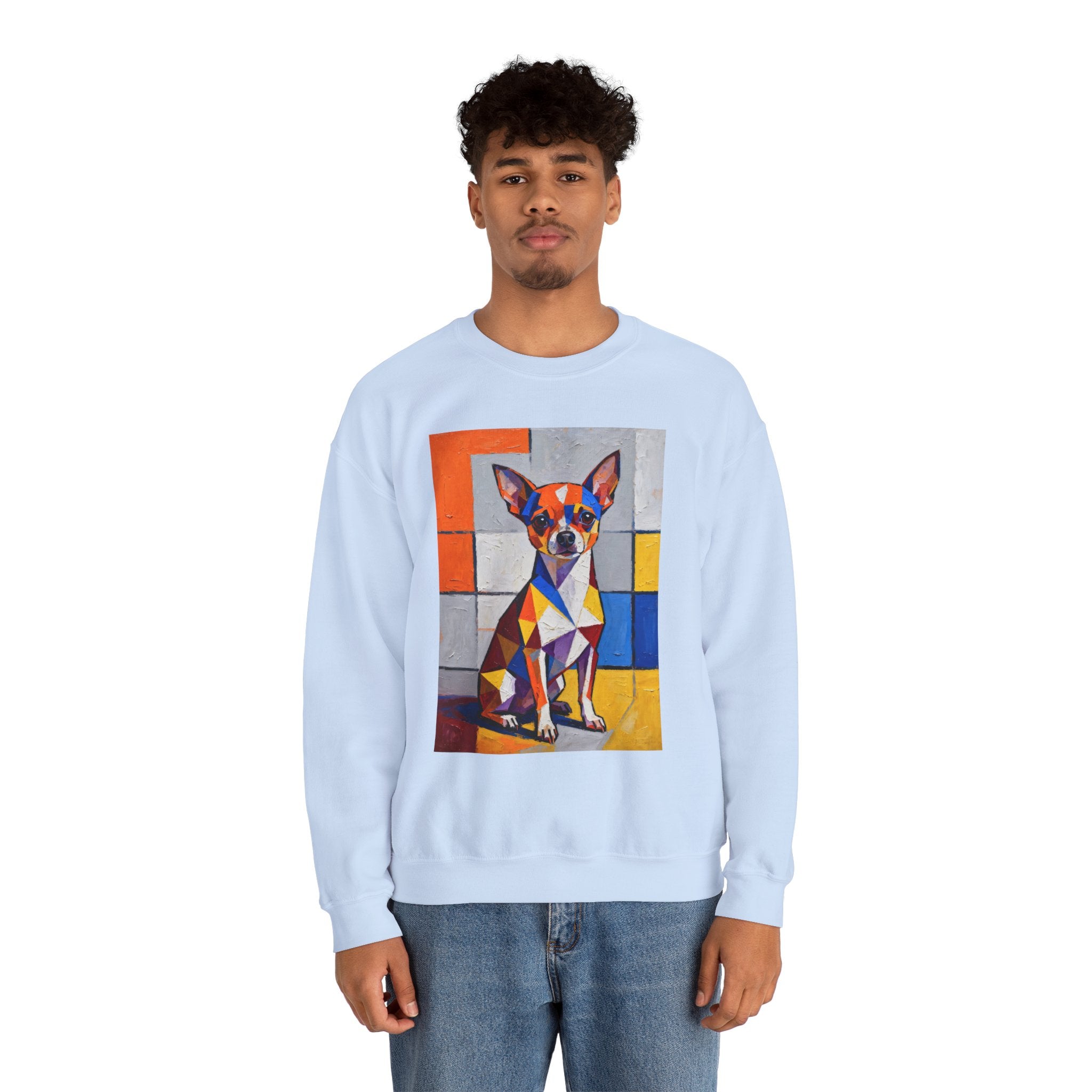 Chihuahua Sweatshirt | Living Work of Art Collection | Cubist Style