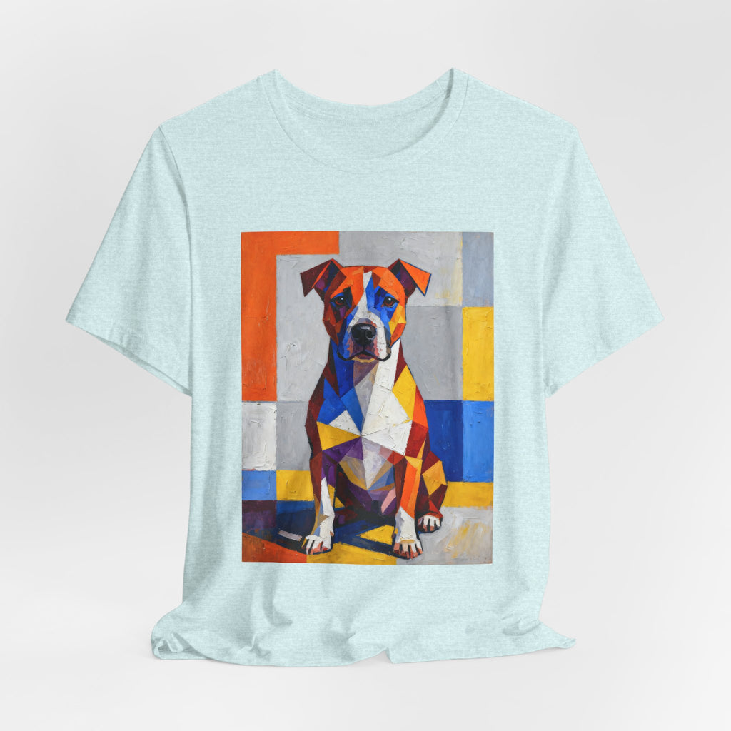 Staffordshire Bull Terrier T Shirt | Living Work of Art Collection | Cubist Style