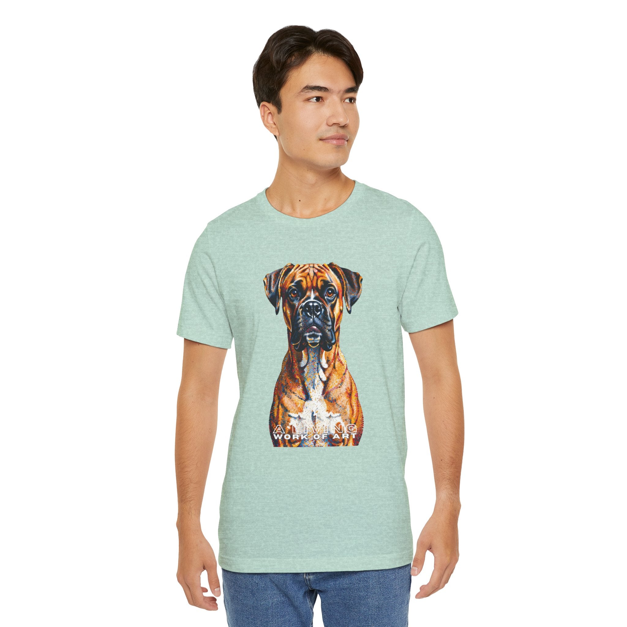 Boxer T Shirt | Living Work of Art Collection | Pointillism Style