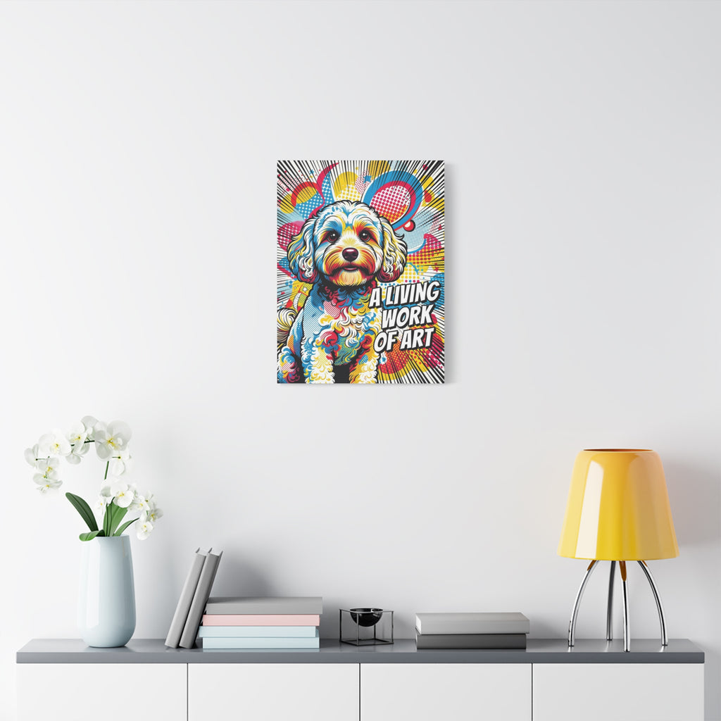 Cavapoo Canvas Wall Art | Living Work of Art Collection | Pop Art Print