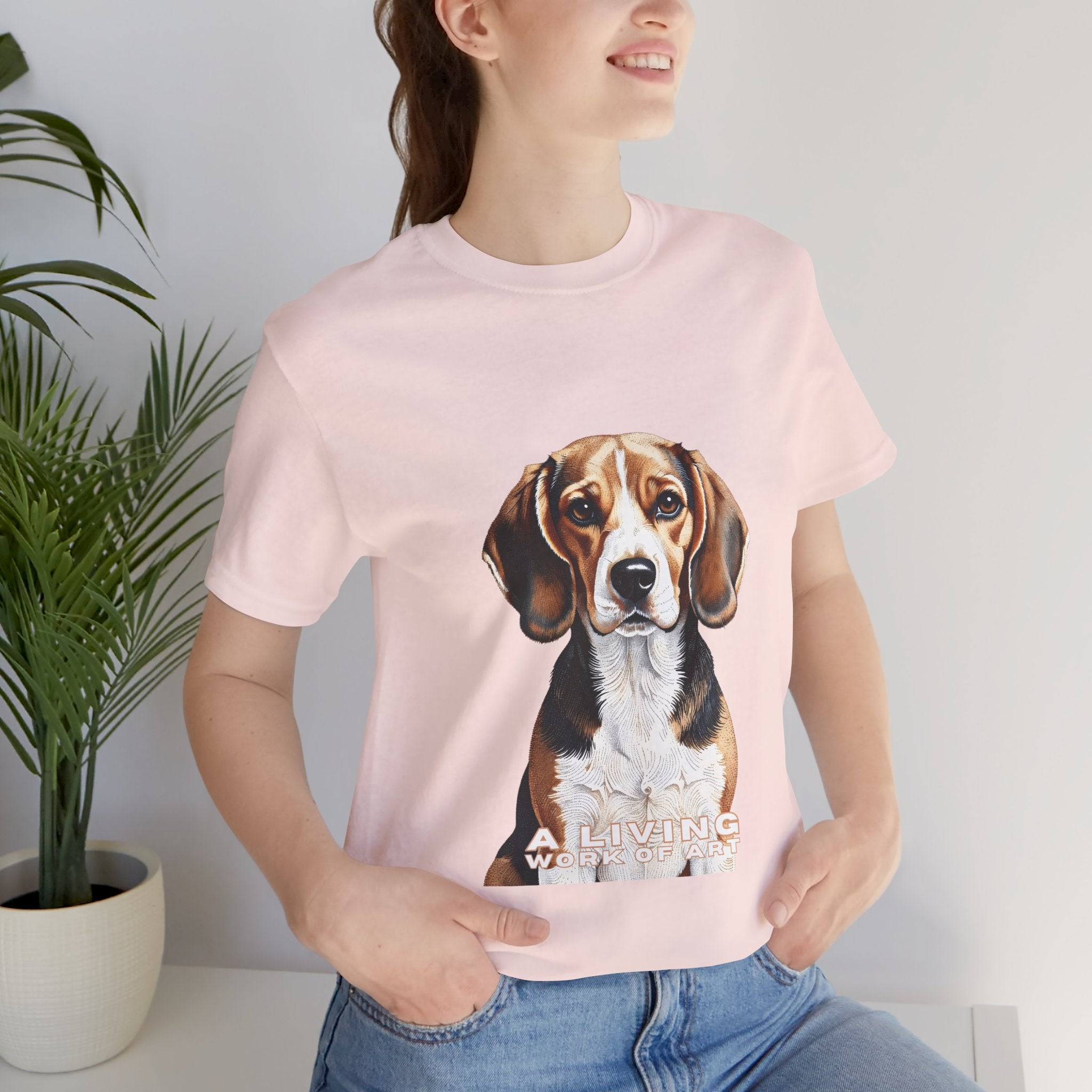 Beagle T Shirt | Living Work of Art Collection | Pointillism Style