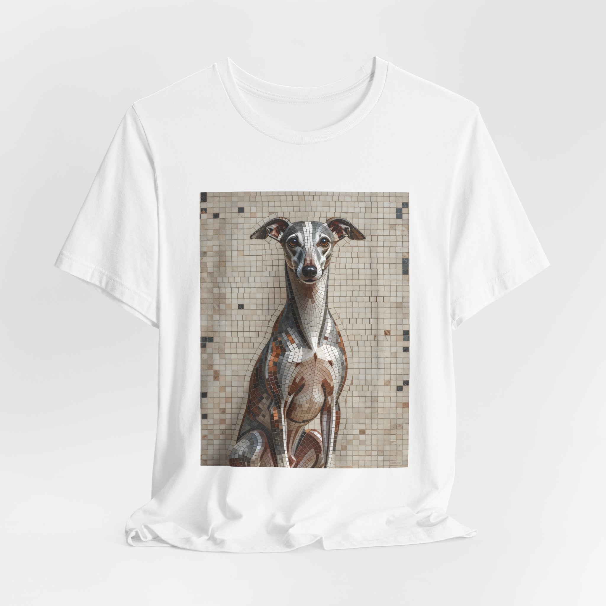 Whippet T Shirt | Living Work of Art Collection | Mosaic Style