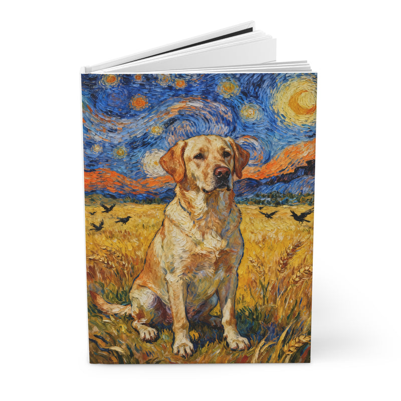 Labrador Retriever In A Field Notebook - Van Gogh Style | Living Work of Art Collection