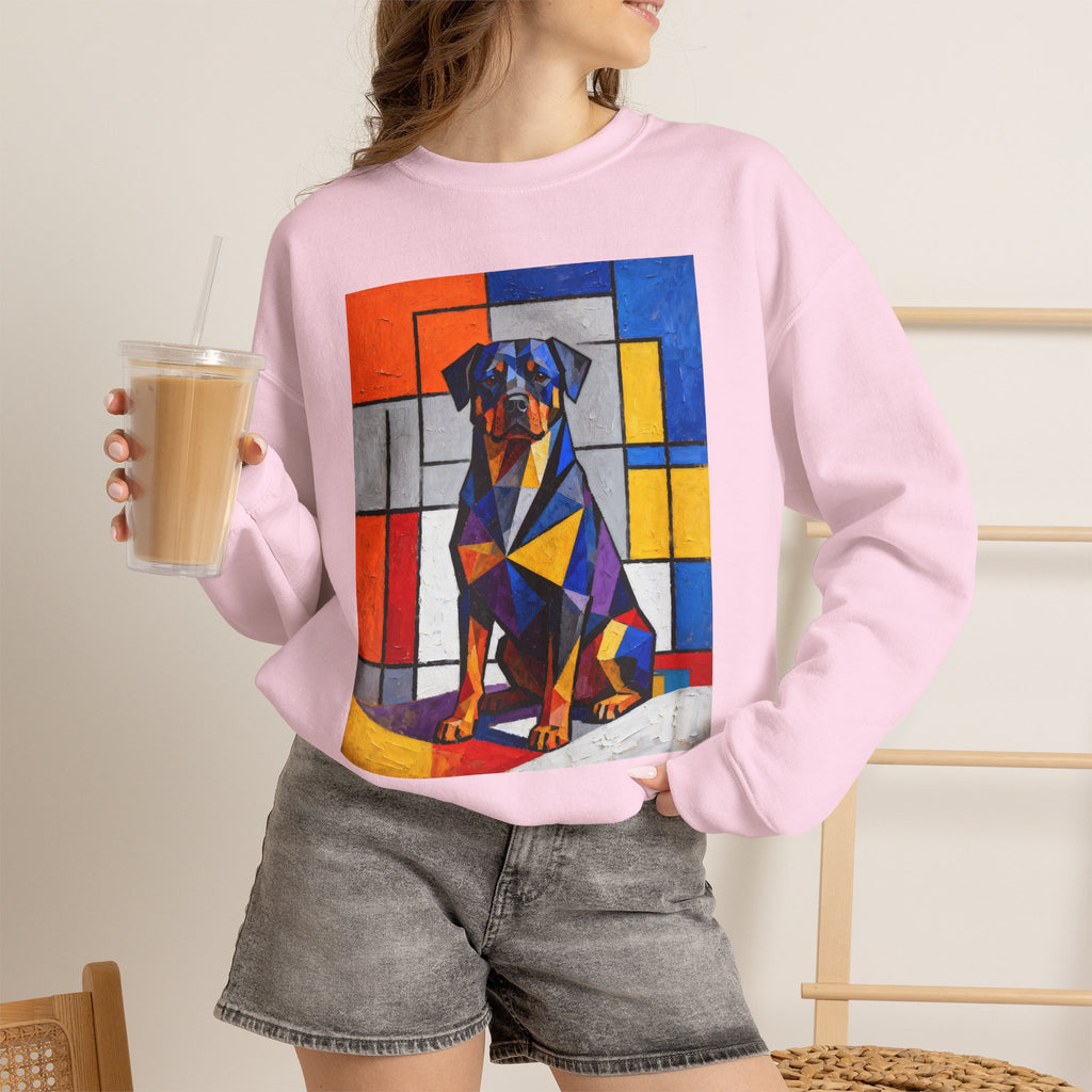 Rottweiler Sweatshirt | Living Work of Art Collection | Cubist Style