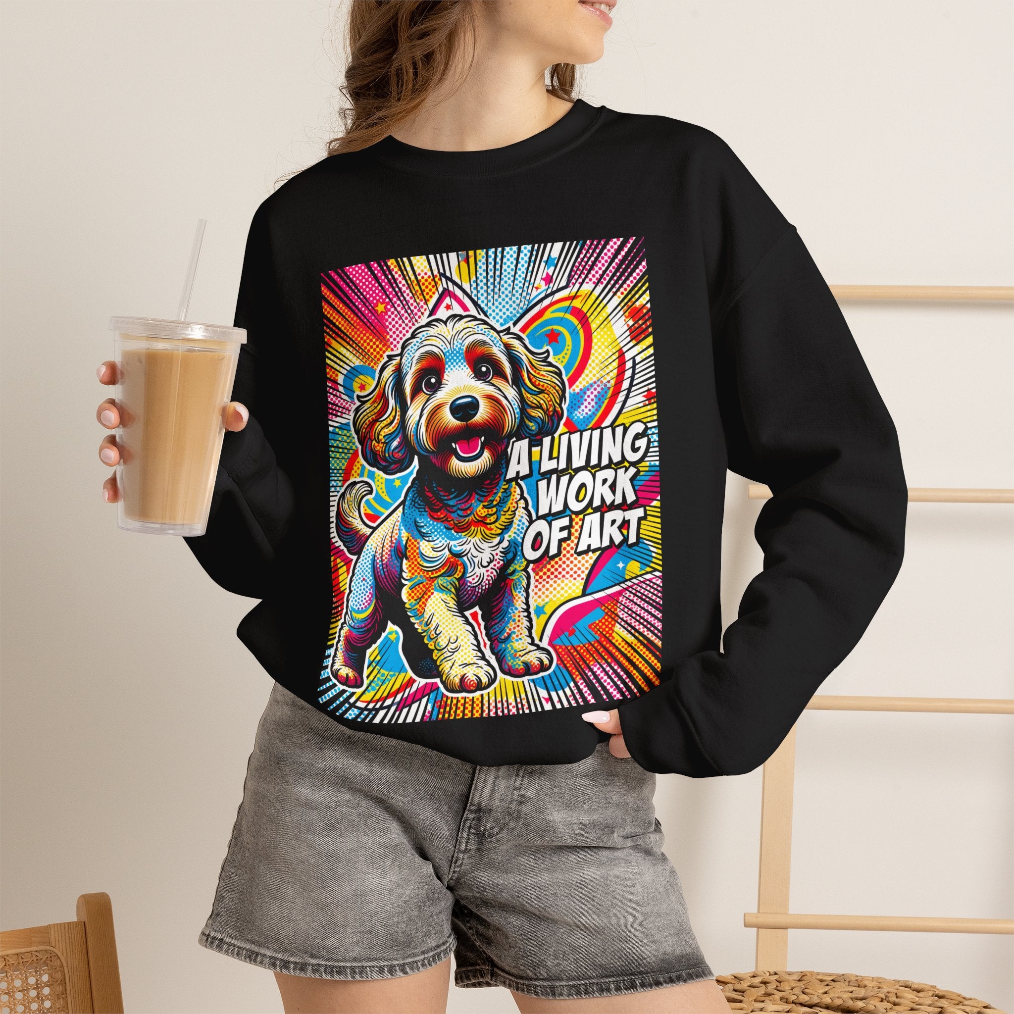 Schnoodle Sweatshirt | Living Work of Art Collection | Pop Art