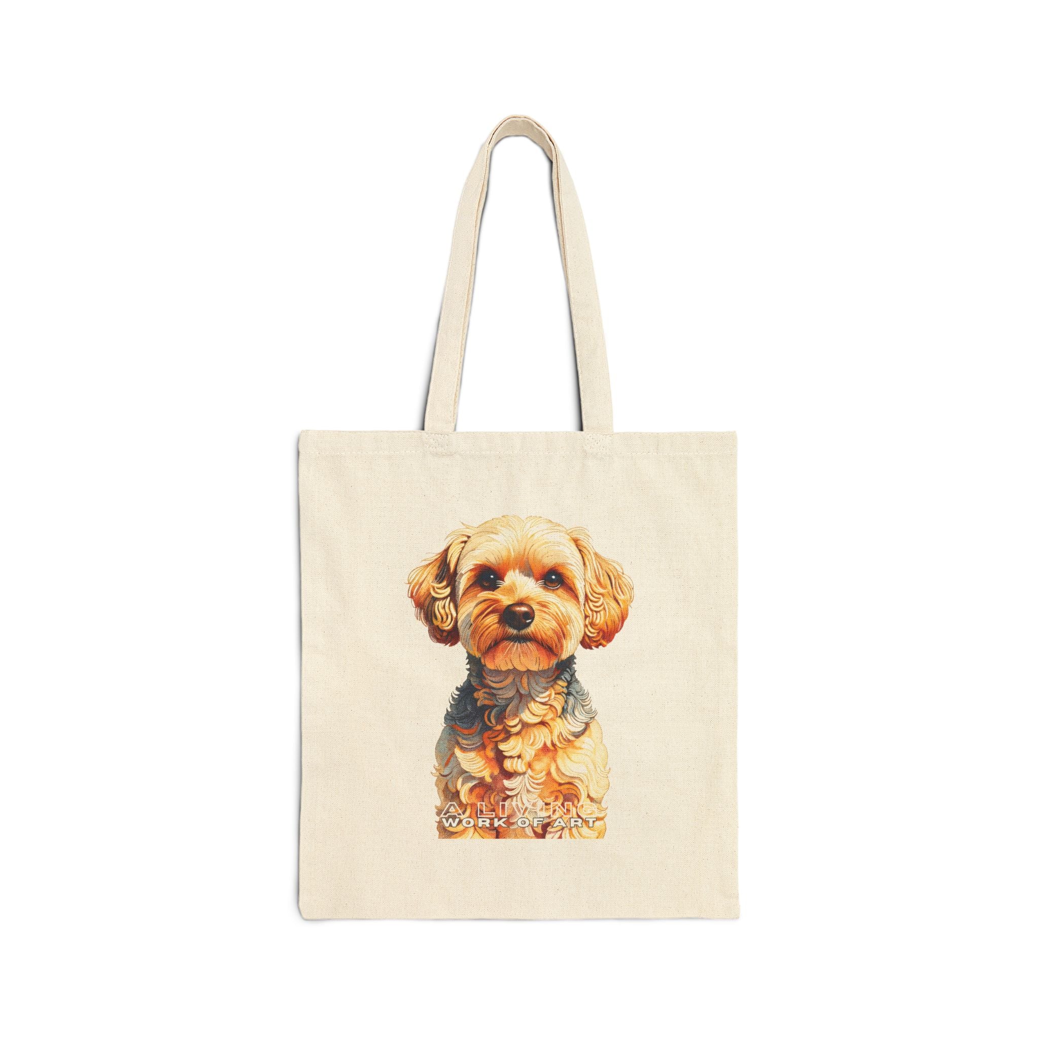 Yorkipoo Tote Bag | Living Work of Art Collection | Pointillism Style