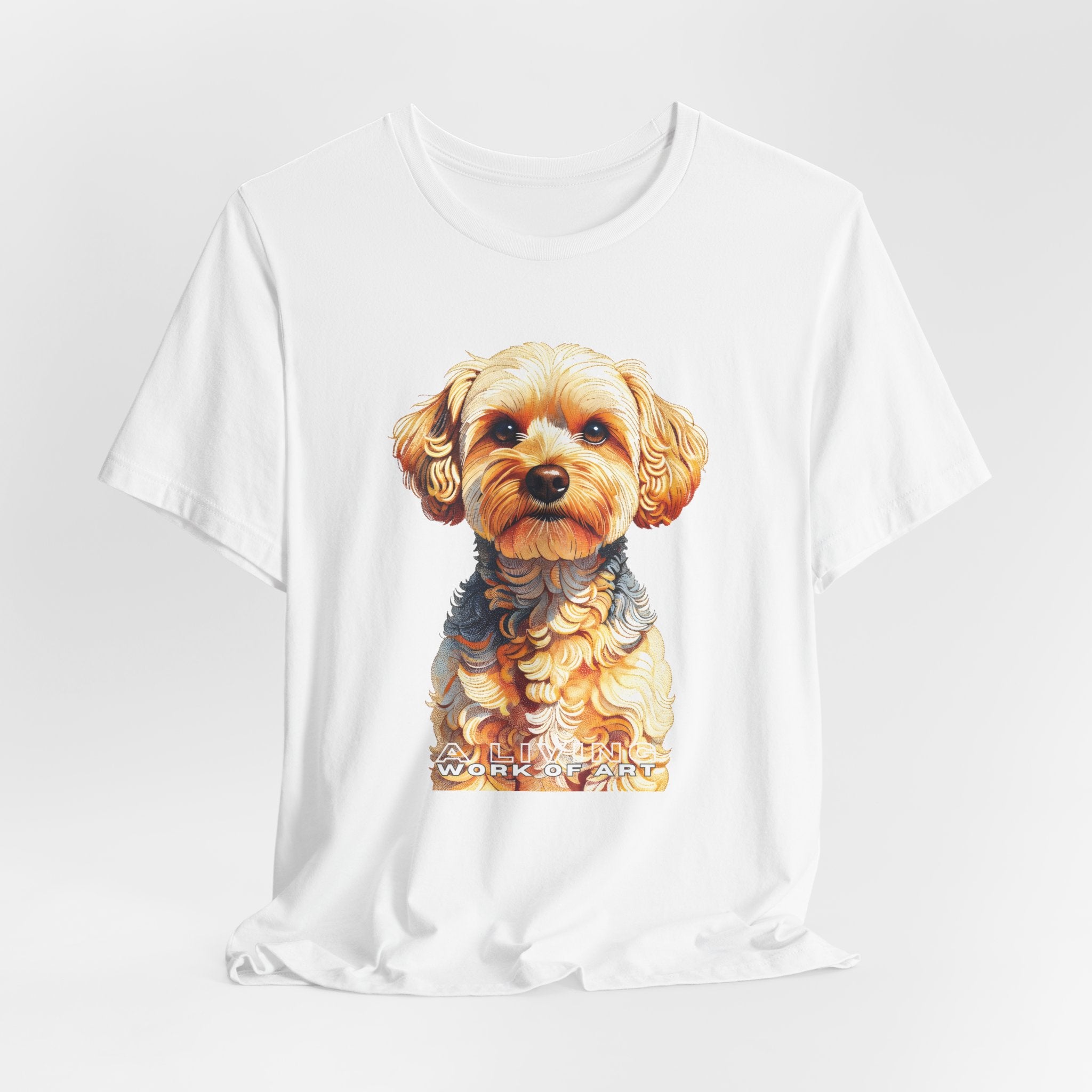 Yorkipoo T Shirt | Living Work of Art Collection | Pointillism Style