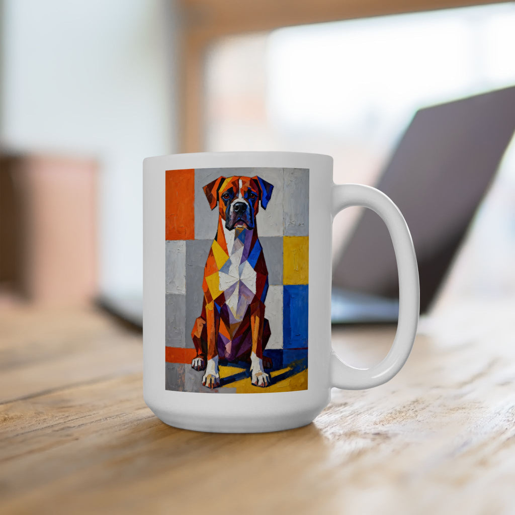 Boxer Coffee Mug | Living Work of Art Collection | Cubist Style