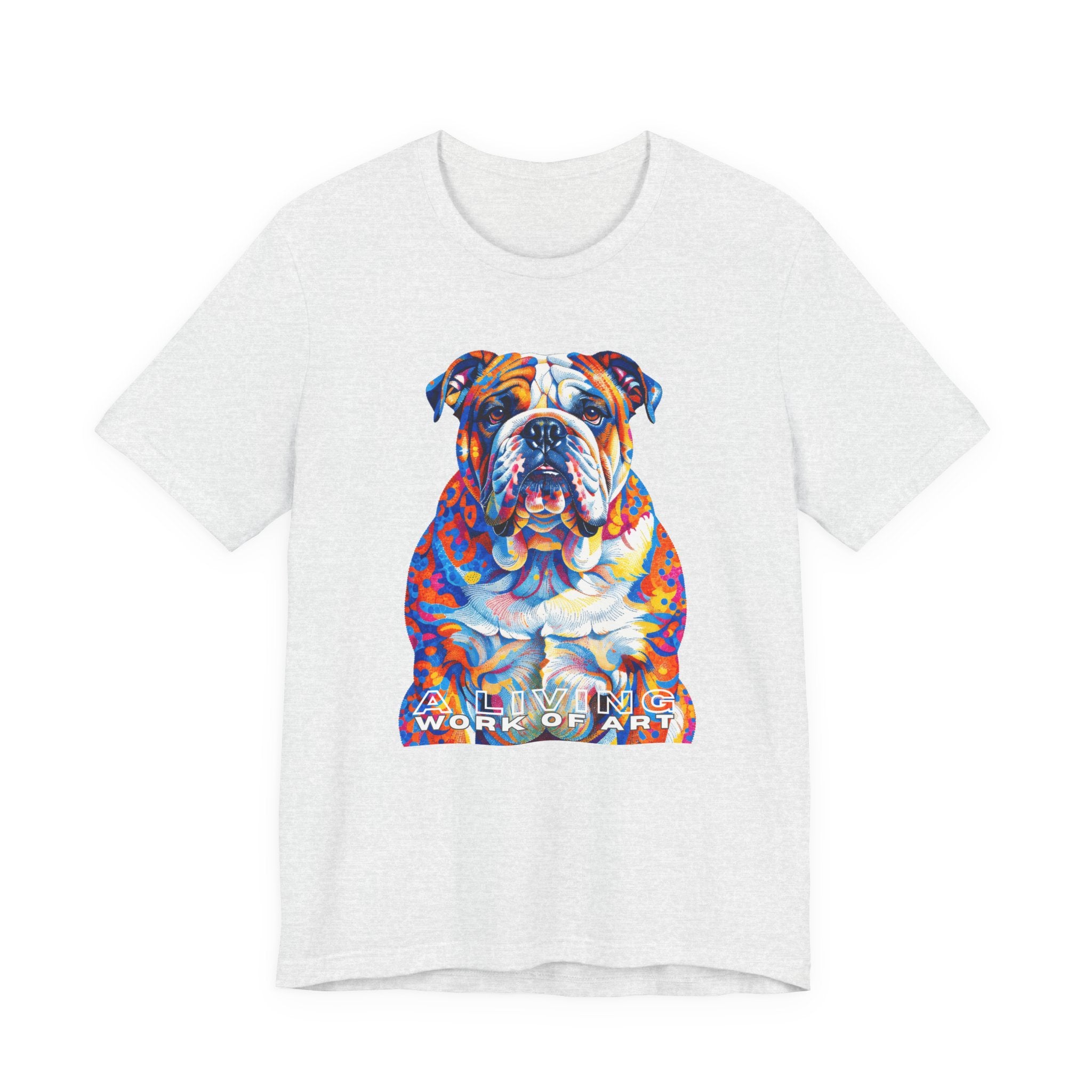 Bulldog T Shirt | Living Work of Art Collection | Pointillism Style
