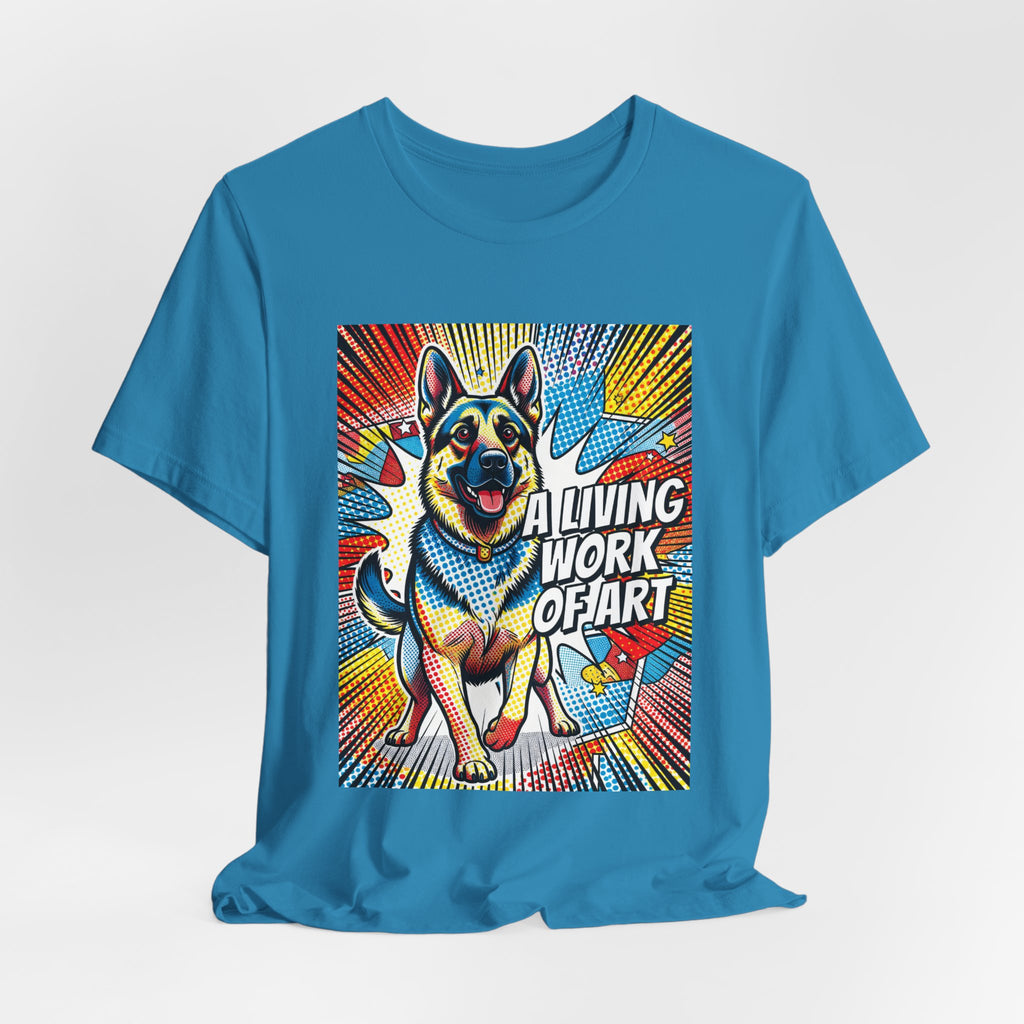 German Shepherd T Shirt | Living Work of Art Collection | Pop Art