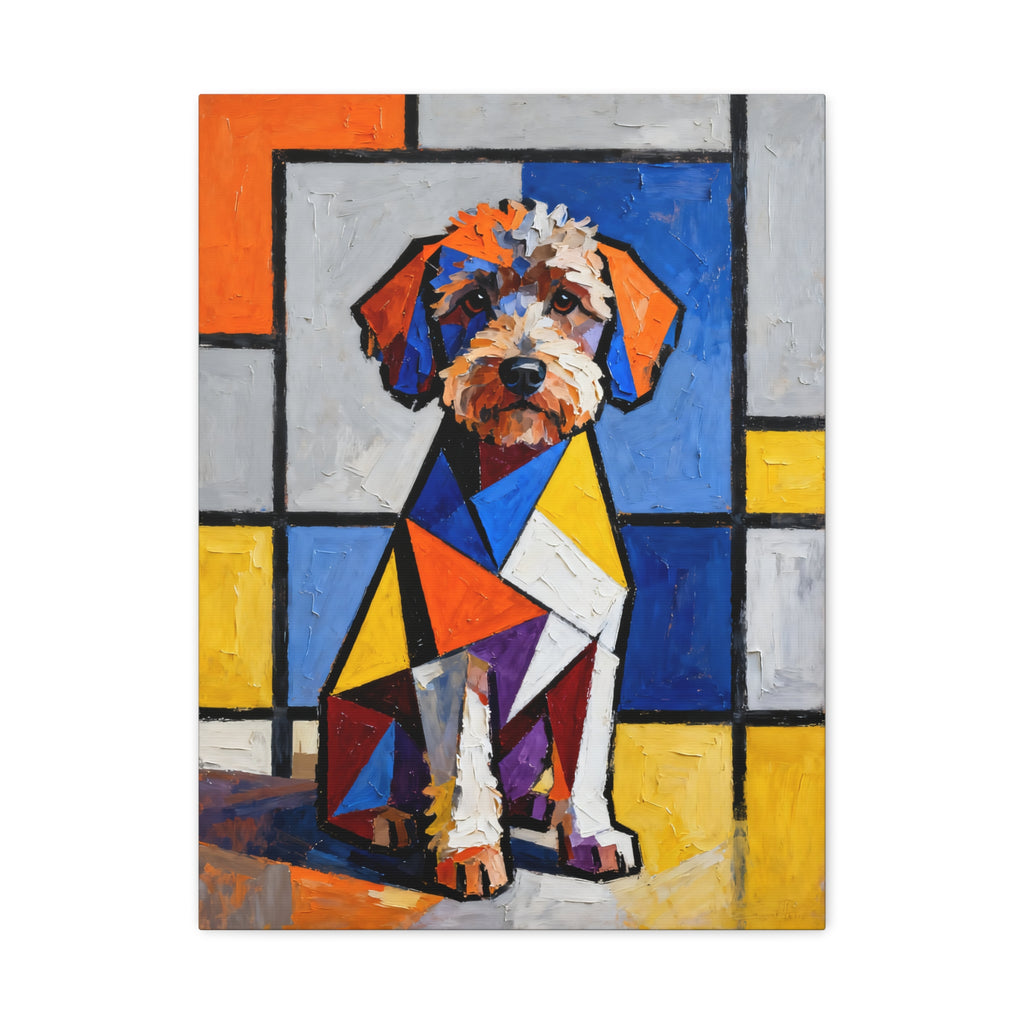 Schnoodle Canvas Wall Art | Living Work of Art Collection | Cubist Style Print