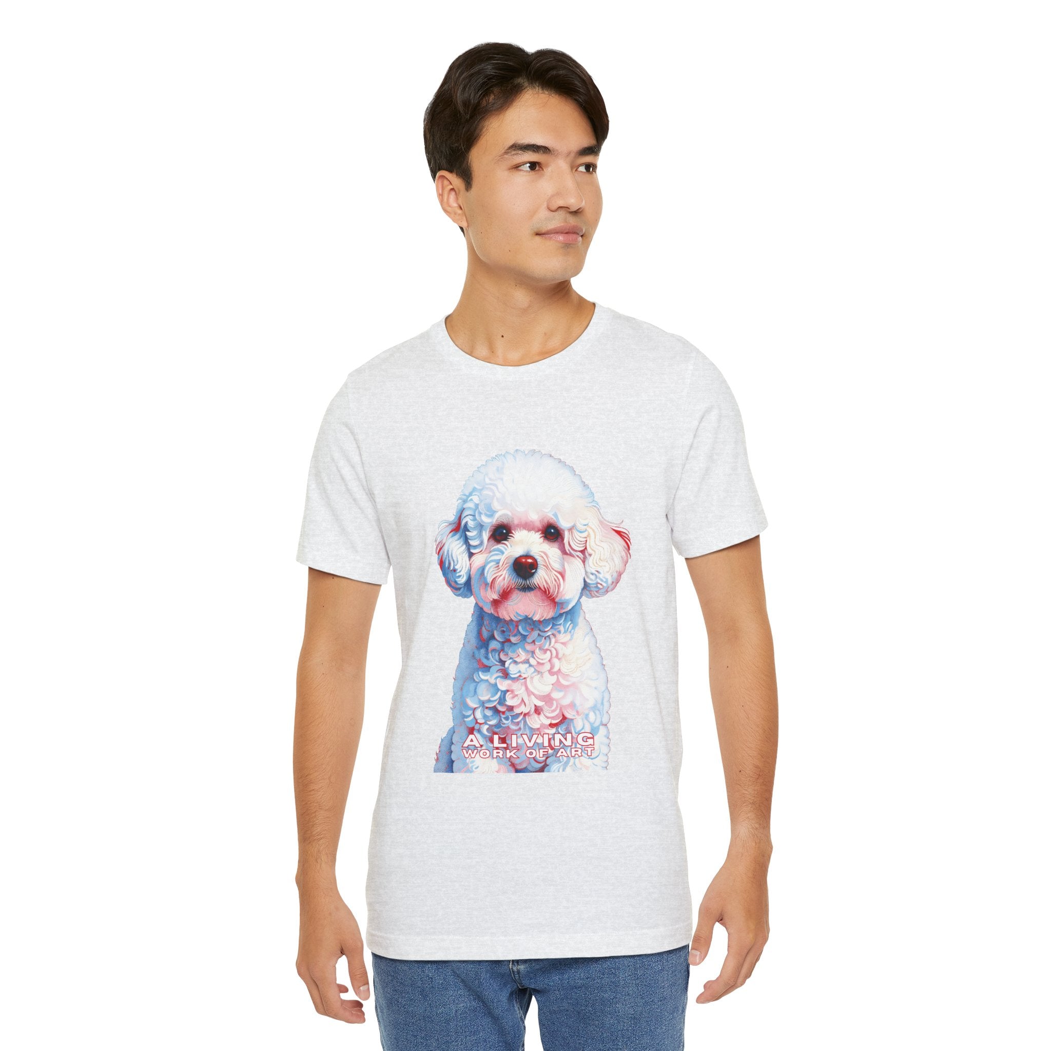 Bichon Frise T Shirt | Living Work of Art Collection | Pointillism Style