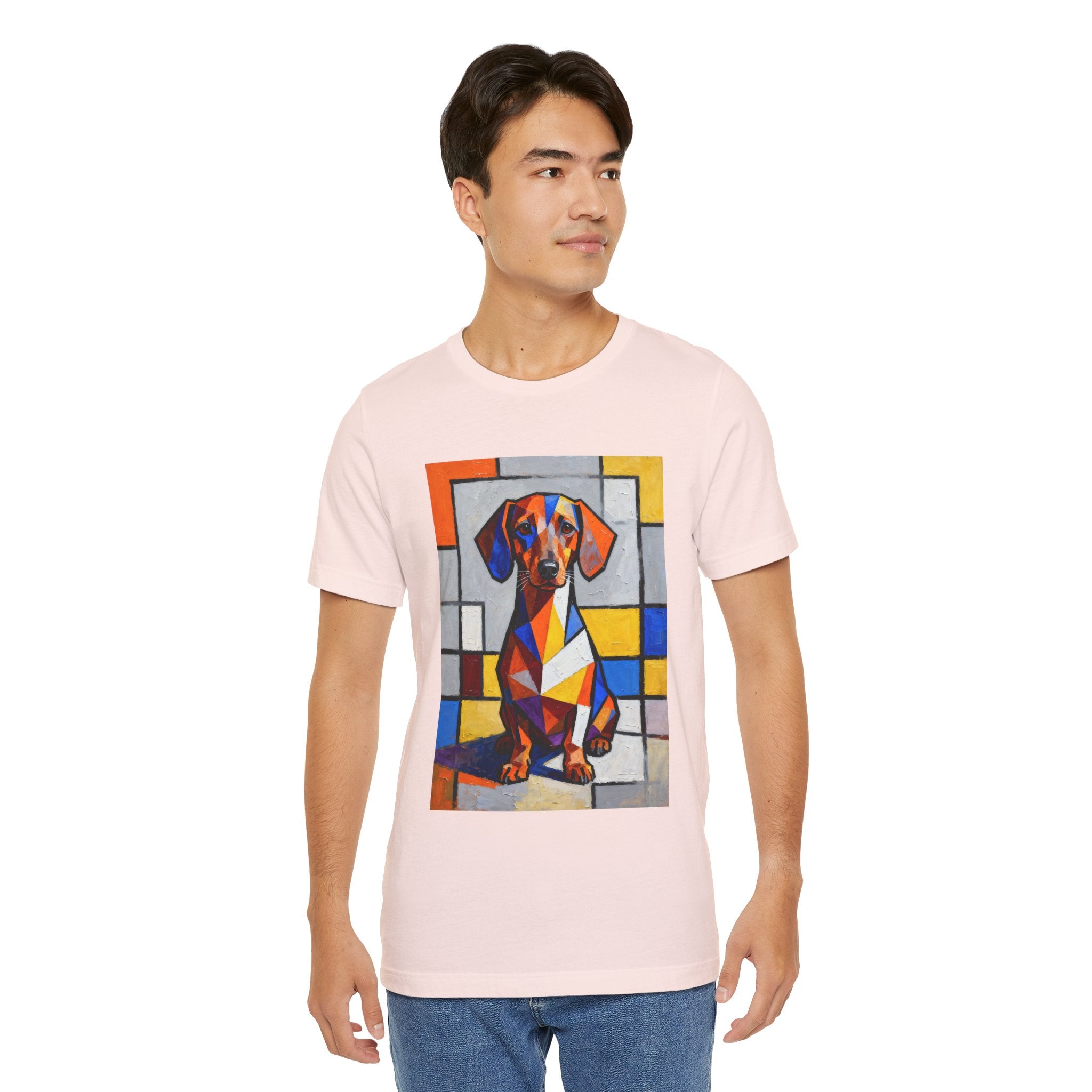Dachshund T Shirt | Living Work of Art Collection | Cubist Style