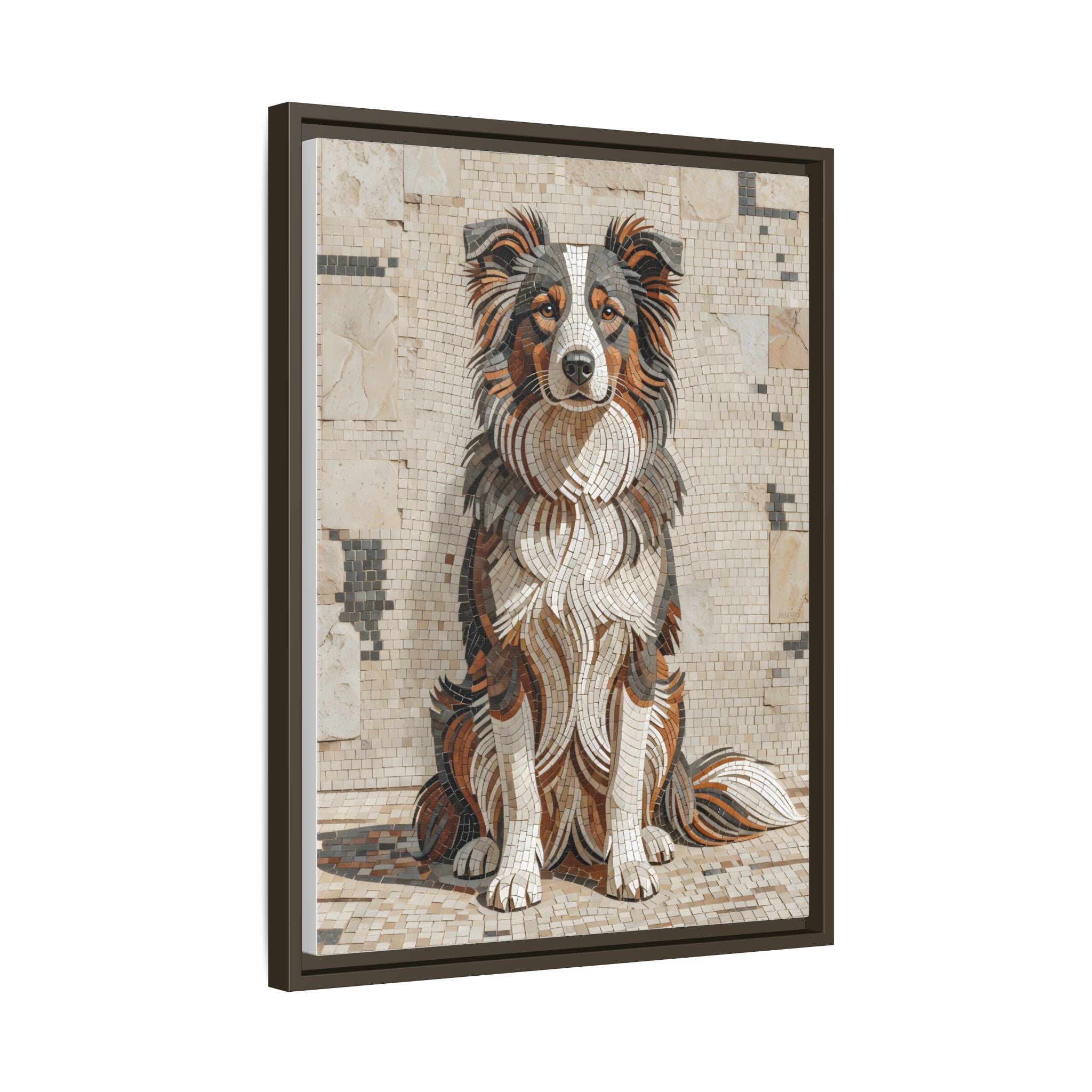 Border Collie Canvas Wall Art | Living Work of Art Collection | Mosaic Style Print