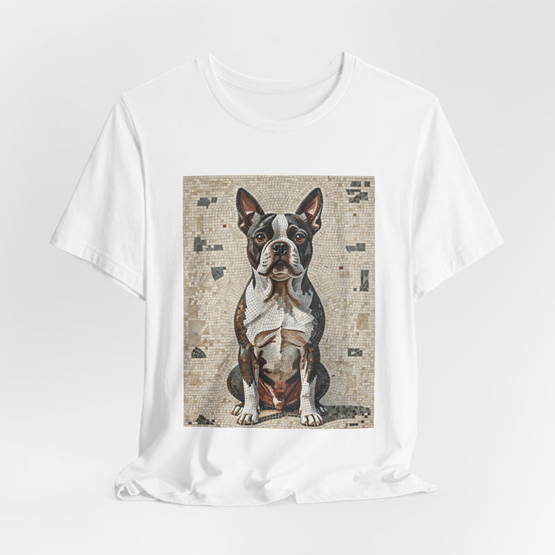 Boston Terrier T Shirt | Living Work of Art Collection | Mosaic Style