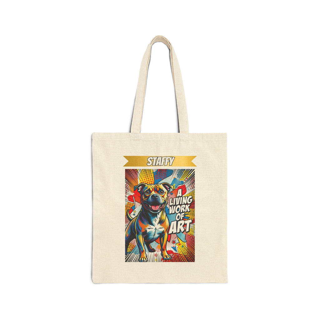 Staffordshire Bull Terrier Tote Bag | Living Work of Art Collection | Pop Art