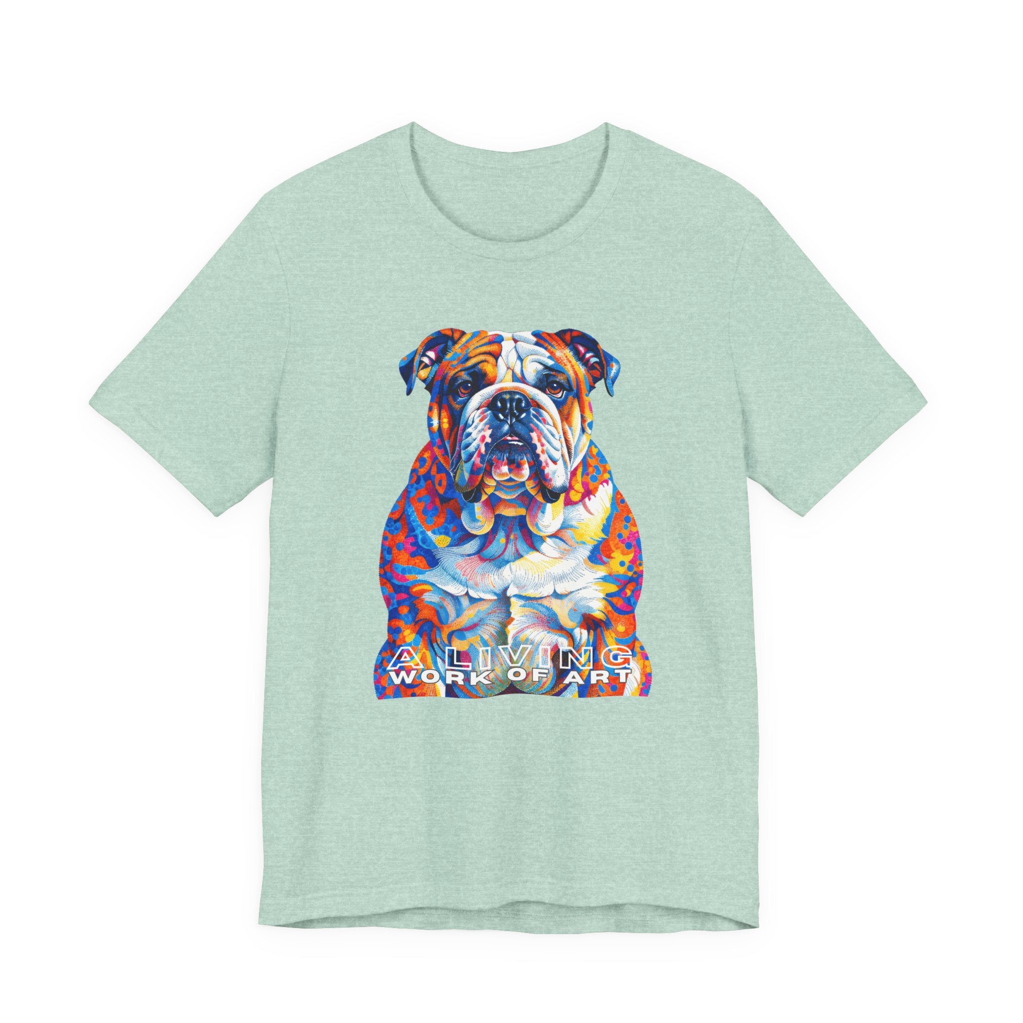 Bulldog T Shirt | Living Work of Art Collection | Pointillism Style