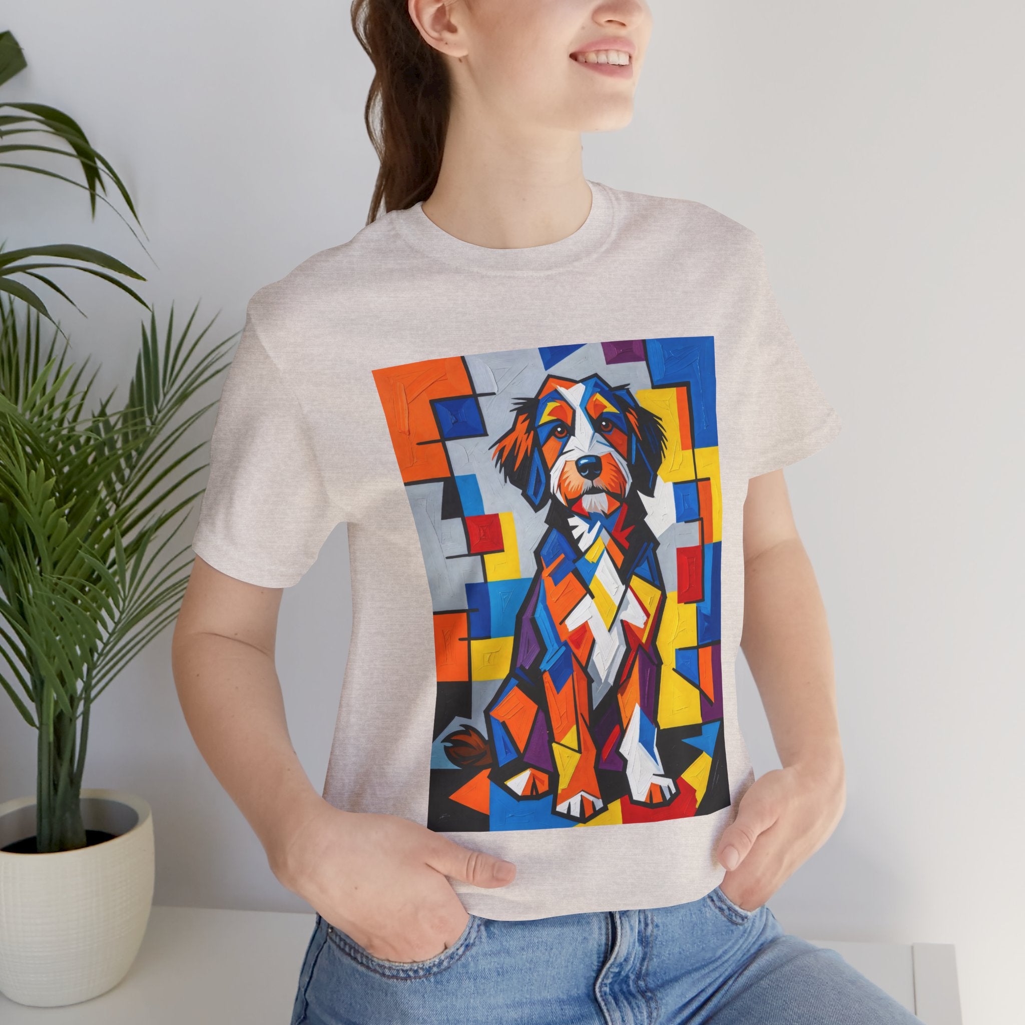 Bernedoodle T Shirt | Living Work of Art Collection | Cubist Style