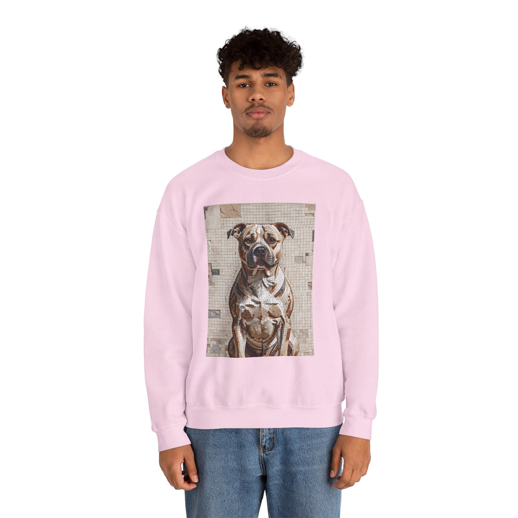 Staffordshire Bull Terrier Sweatshirt | Living Work of Art Collection | Mosaic Style