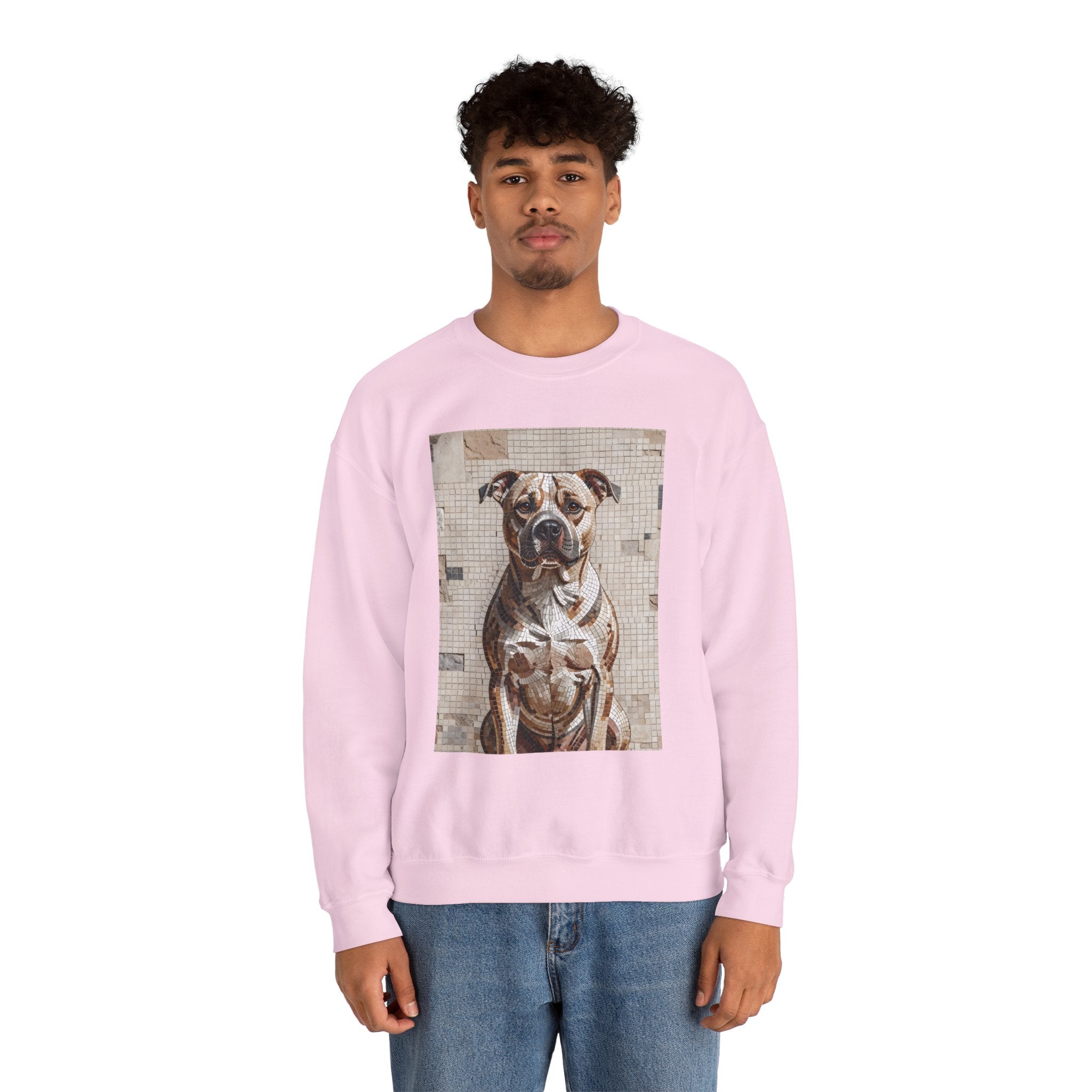 Staffordshire Bull Terrier Sweatshirt | Living Work of Art Collection | Mosaic Style