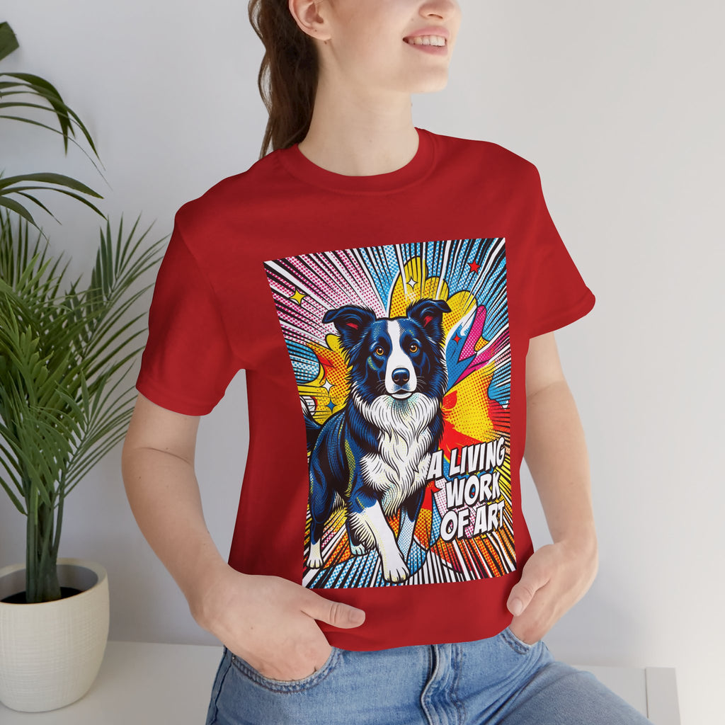 Border Collie T Shirt | Living Work of Art Collection | Pop Art