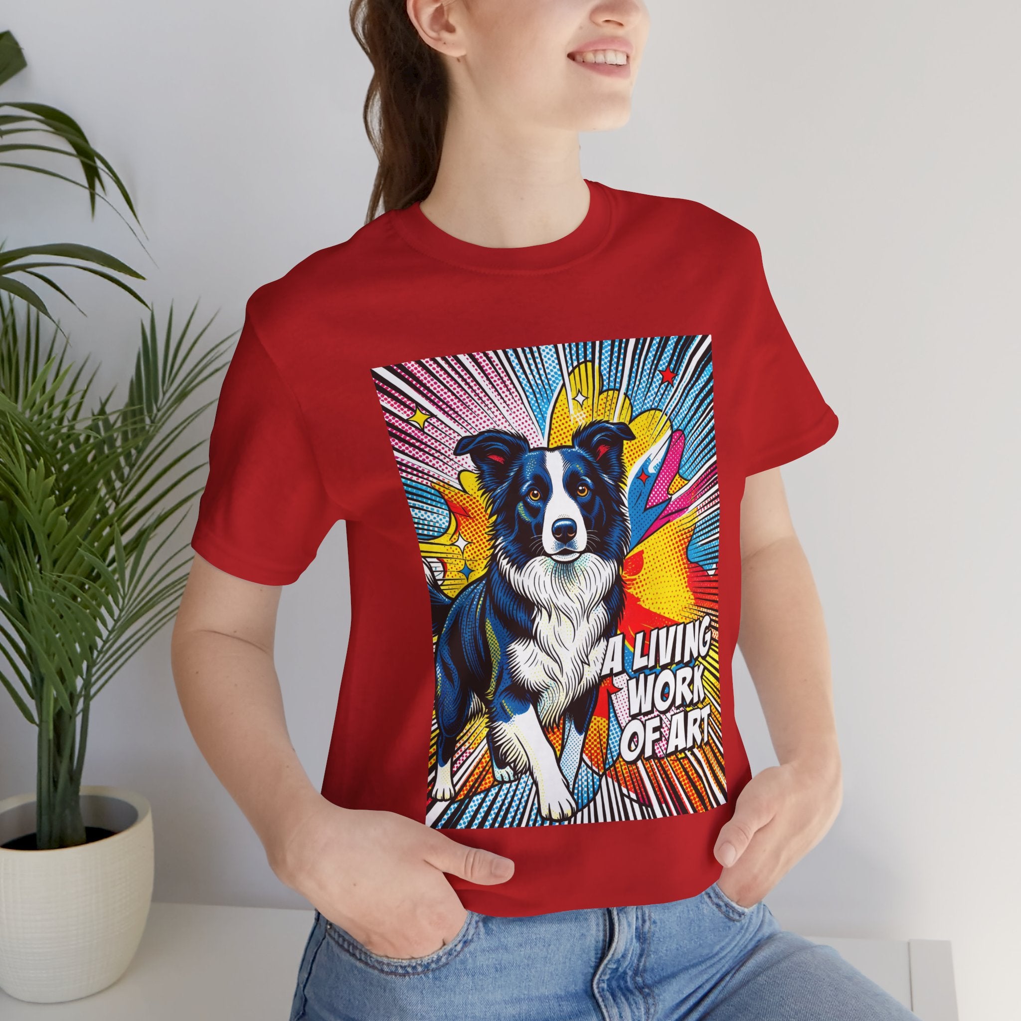 Border Collie T Shirt | Living Work of Art Collection | Pop Art