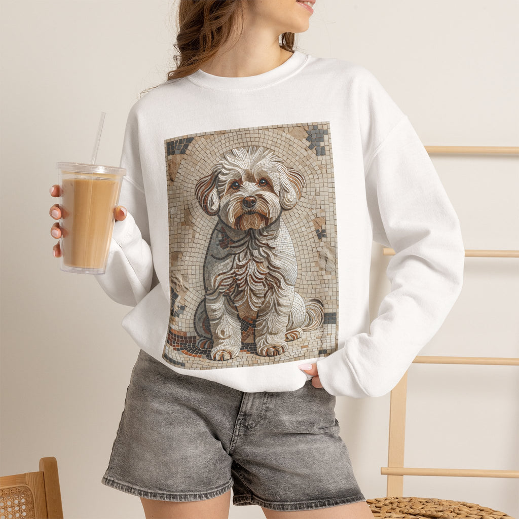 Bichon Frise Sweatshirt | Living Work of Art Collection | Mosaic Style