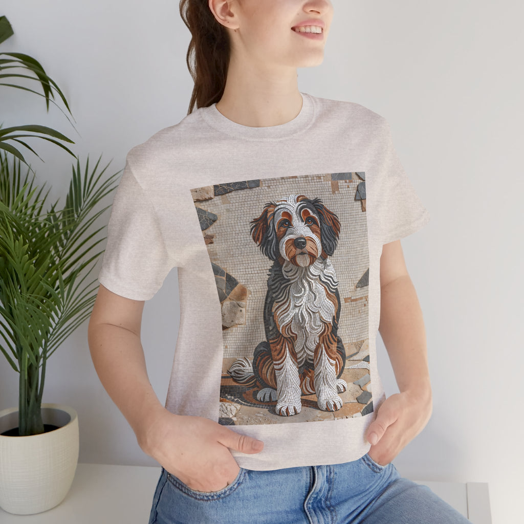 Bernedoodle T Shirt | Living Work of Art Collection | Mosaic Style