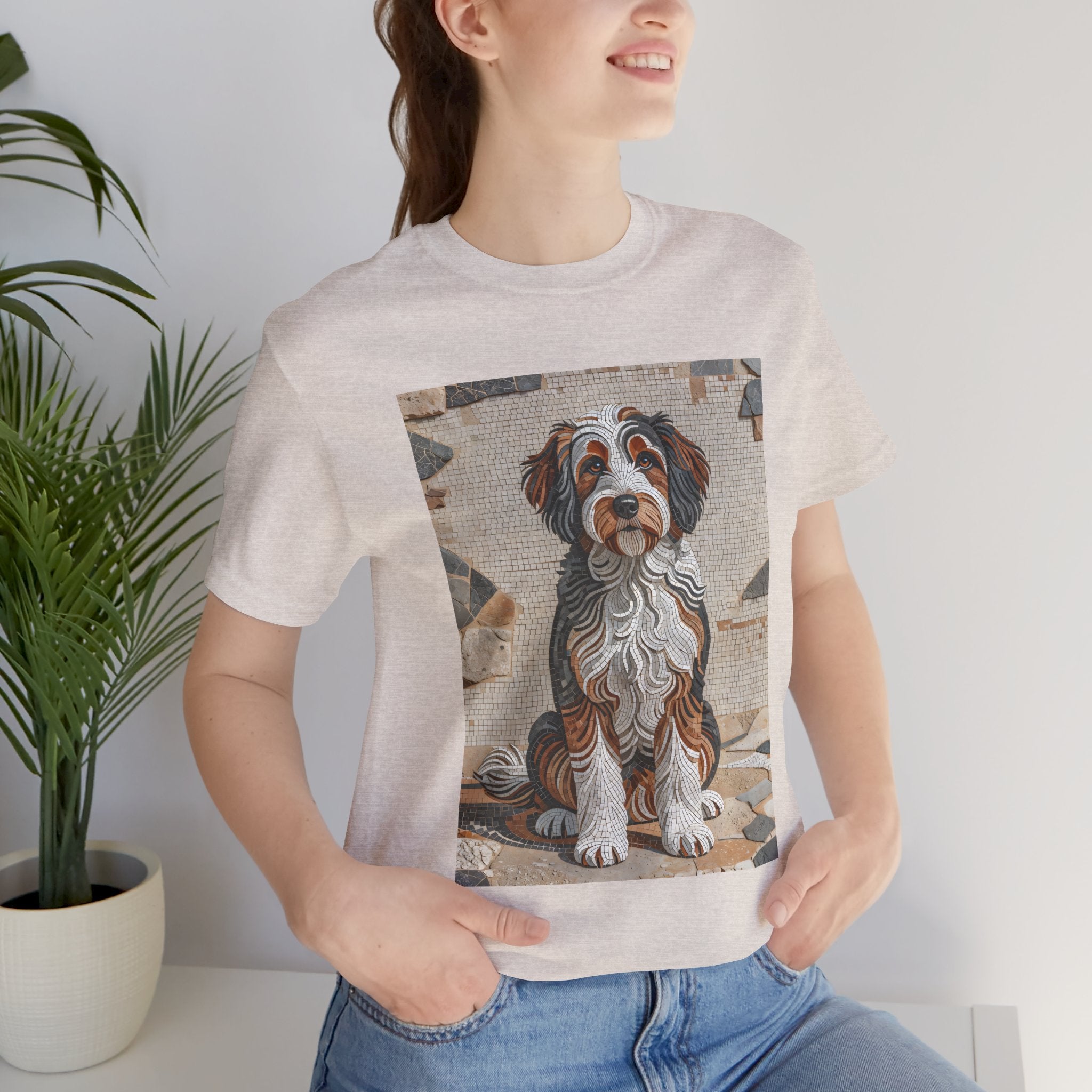 Bernedoodle T Shirt | Living Work of Art Collection | Mosaic Style