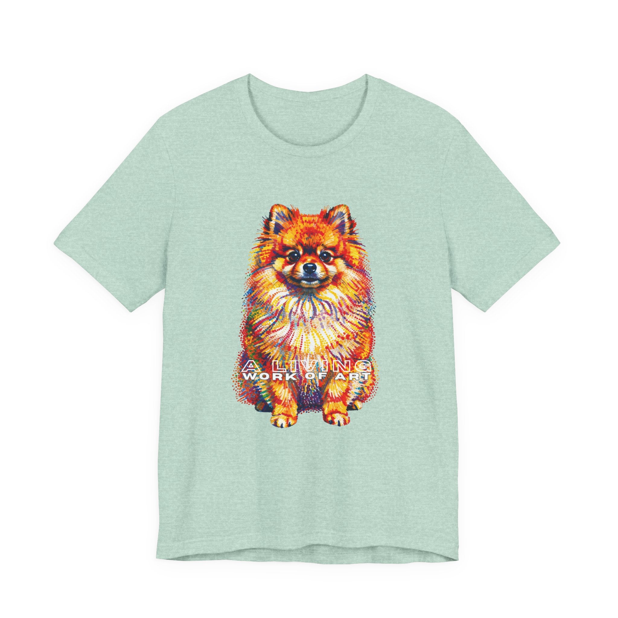 Pomeranian T Shirt | Living Work of Art Collection | Pointillism Style