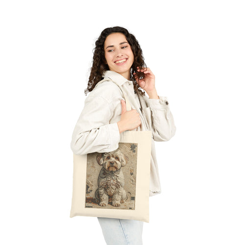 Bichon Frise Tote Bag | Living Work of Art Collection | Mosaic Style