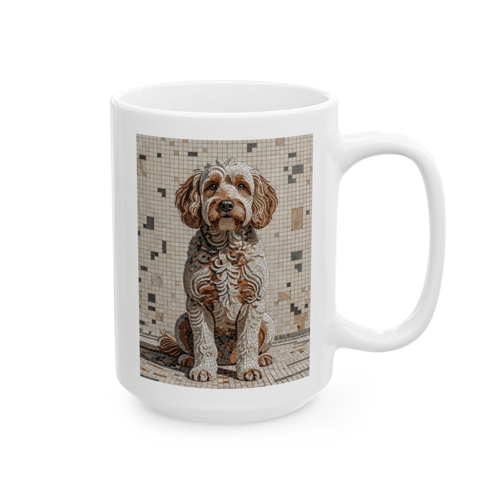 Schnoodle Coffee Mug | Living Work of Art Collection | Mosaic Style