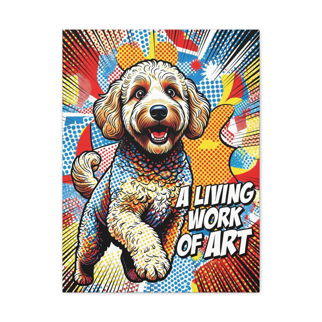 Goldendoodle Canvas Wall Art | Living Work of Art Collection | Pop Art Print