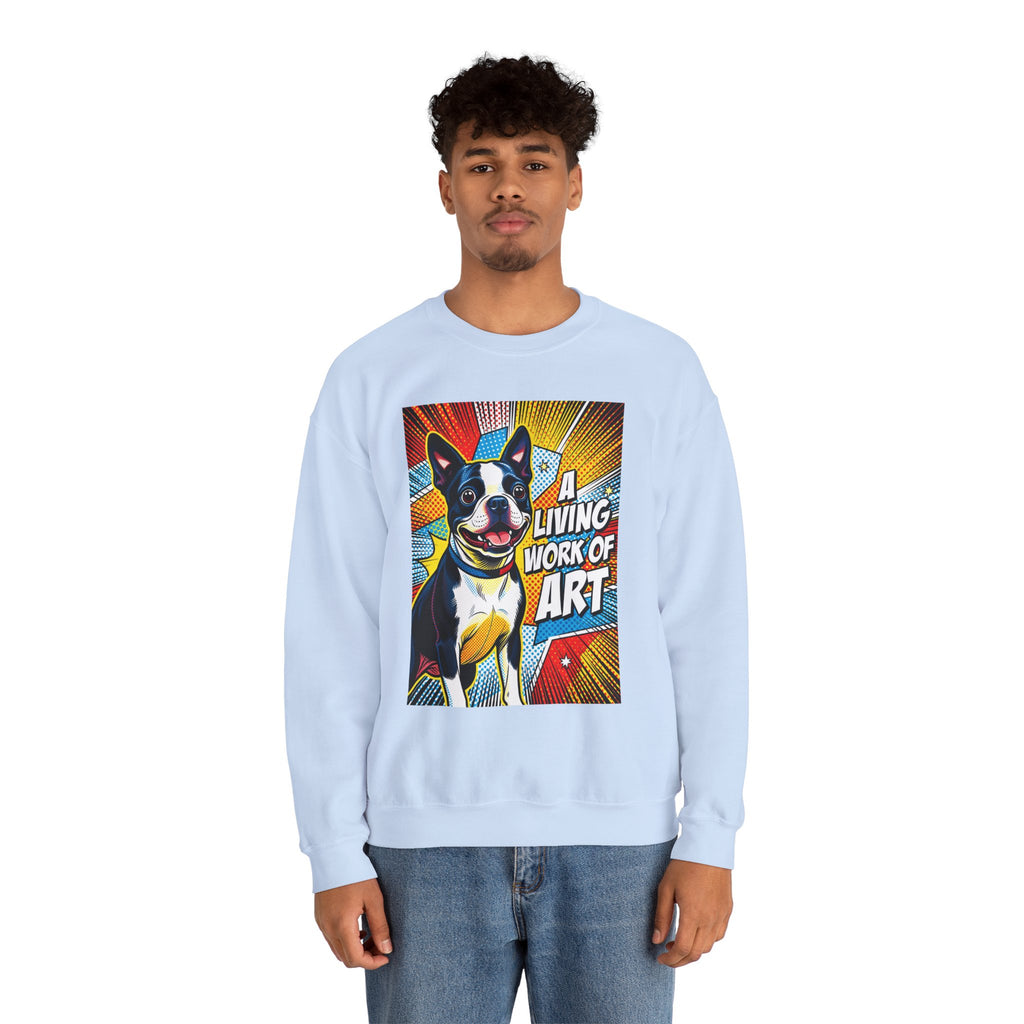 Boston Terrier Sweatshirt | Living Work of Art Collection | Pop Art