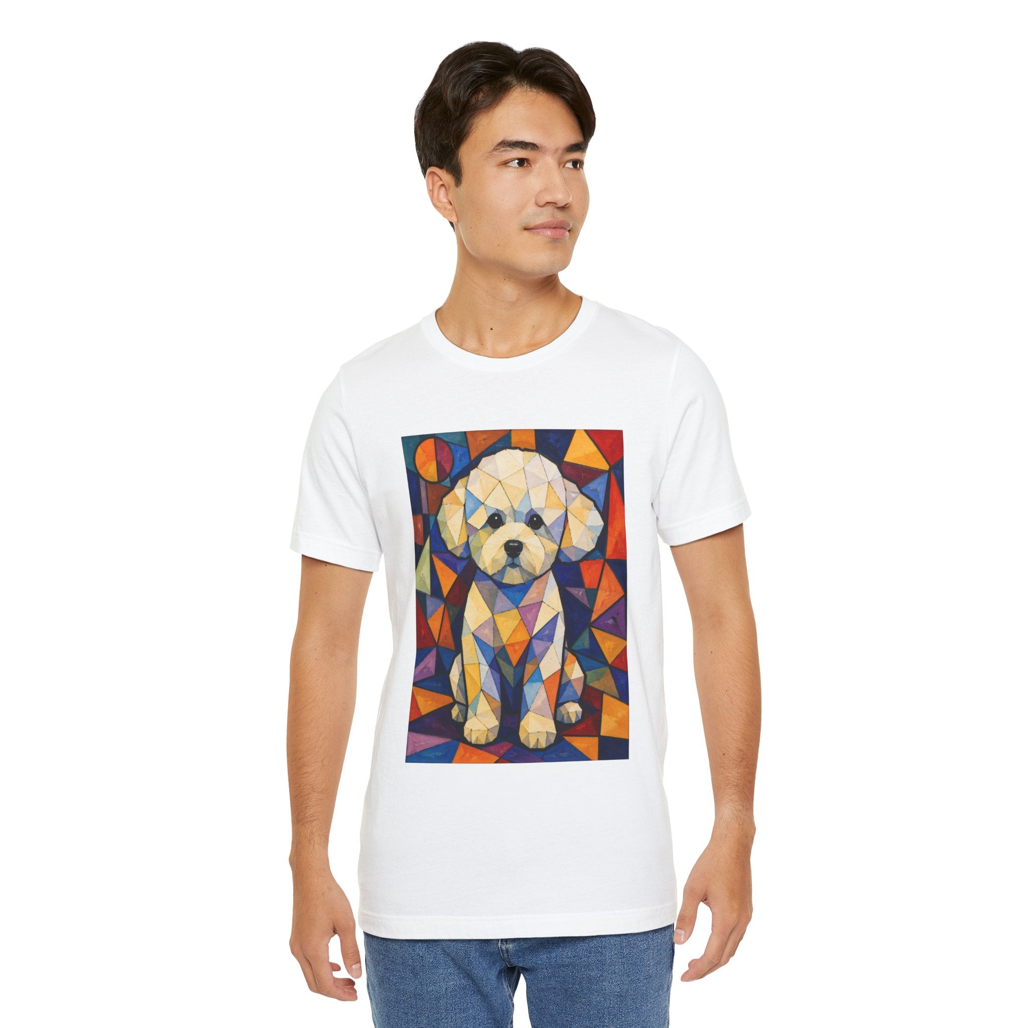Bichon Frise T Shirt | Living Work of Art Collection | Cubist Style