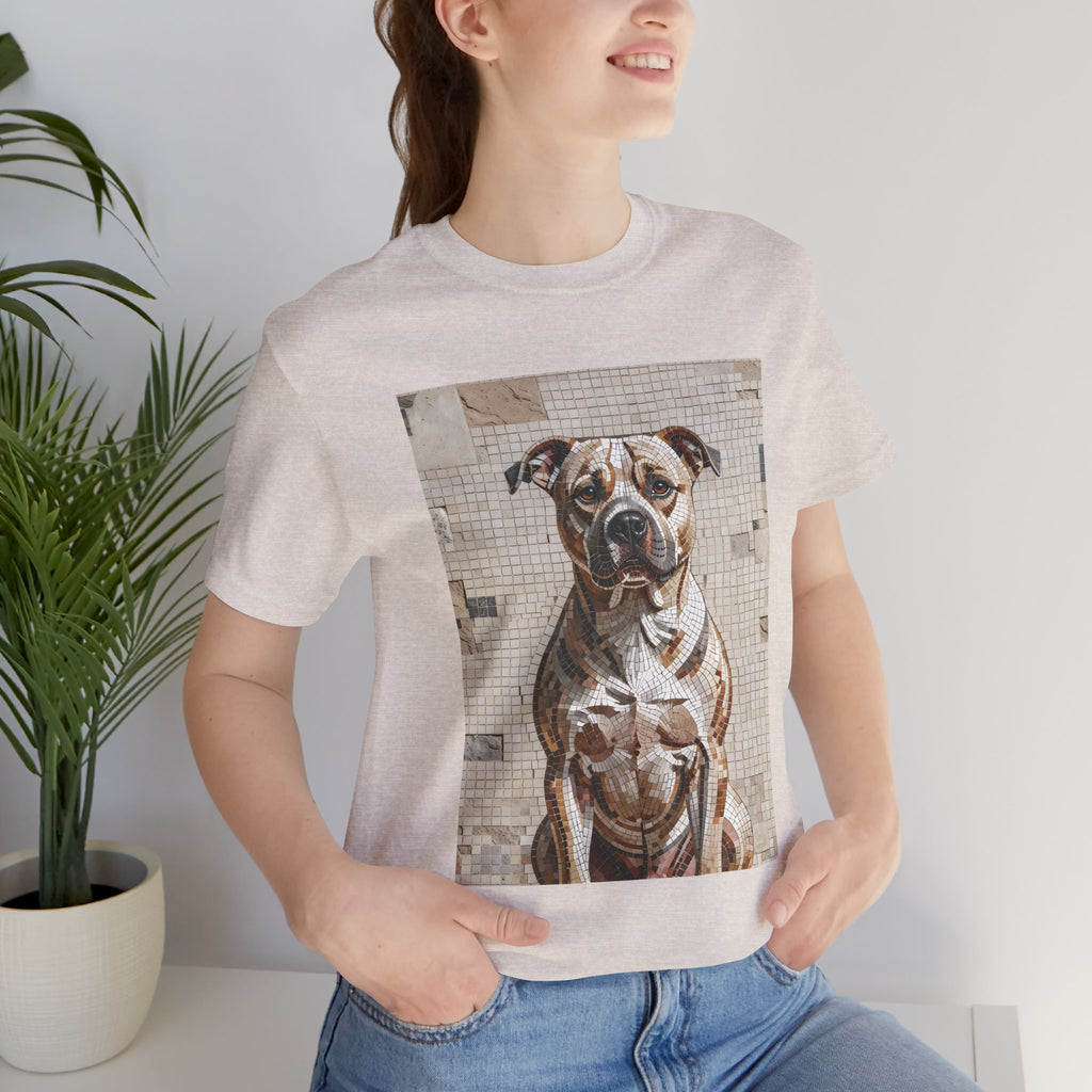 Staffordshire Bull Terrier T Shirt | Living Work of Art Collection | Mosaic Style