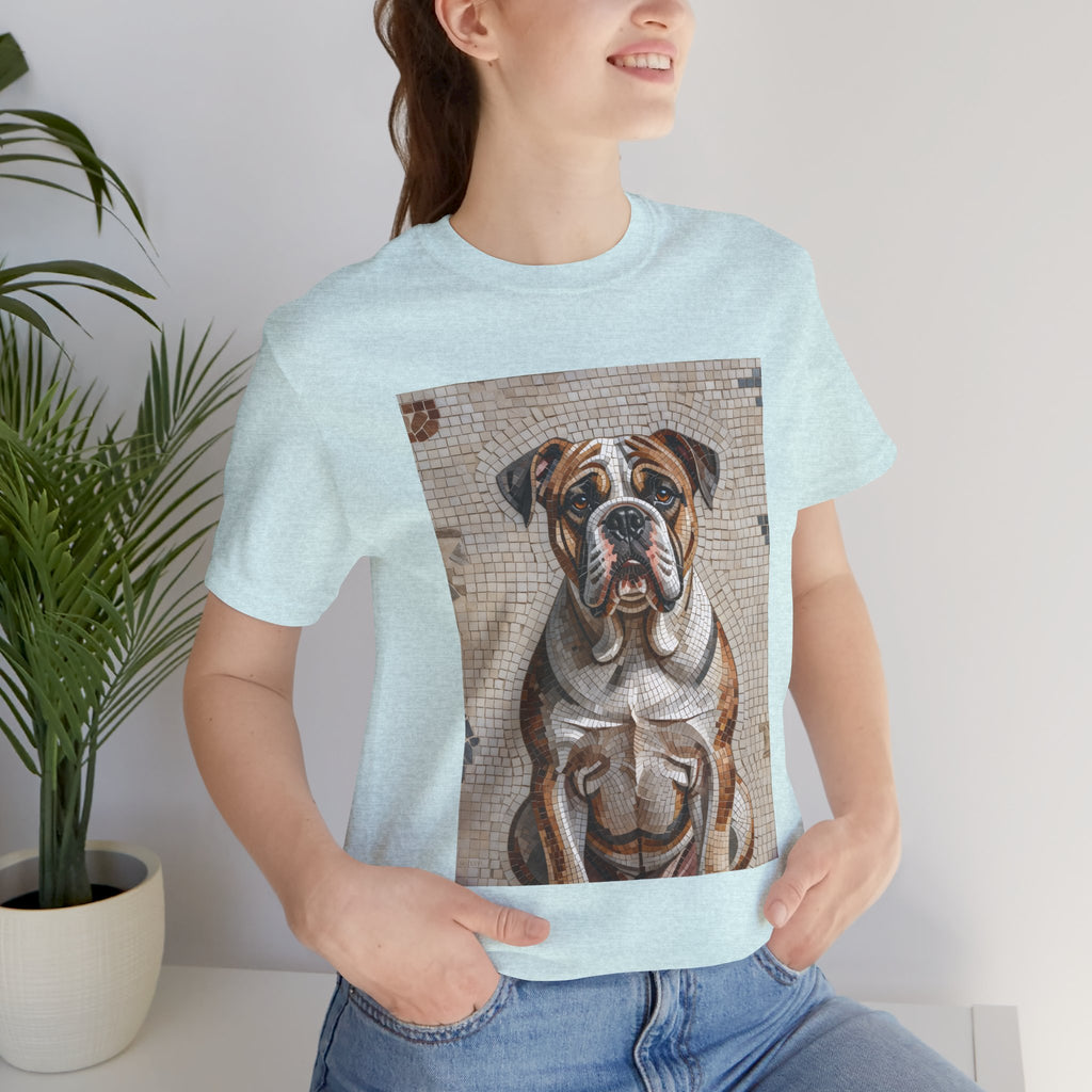 Bulldog T Shirt | Living Work of Art Collection | Mosaic Style